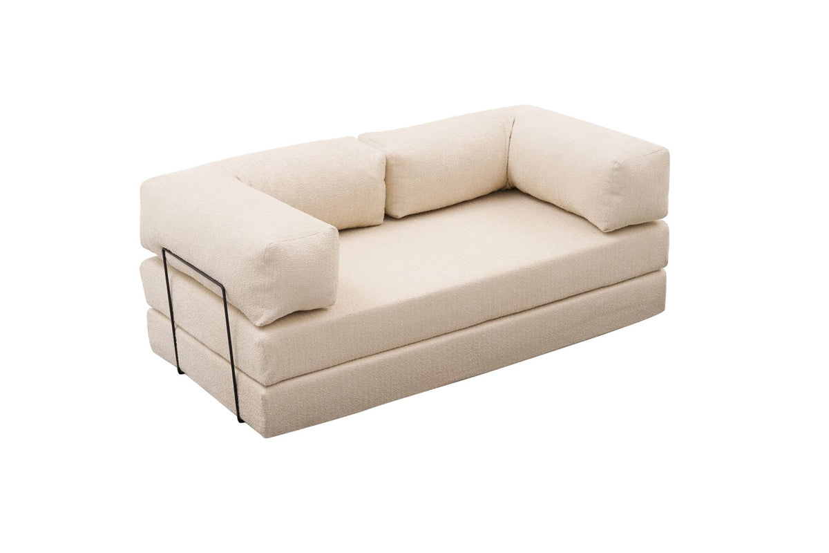 Comfort 3er Sofa - Sahne in Sahne präsentiert im Onlineshop von KAQTU Design AG. 3er Sofa ist von Atelier Del Sofa
