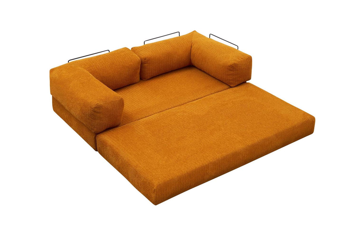 Comfort 3er Sofa - Orange in Orange präsentiert im Onlineshop von KAQTU Design AG. 3er Sofa ist von Atelier Del Sofa