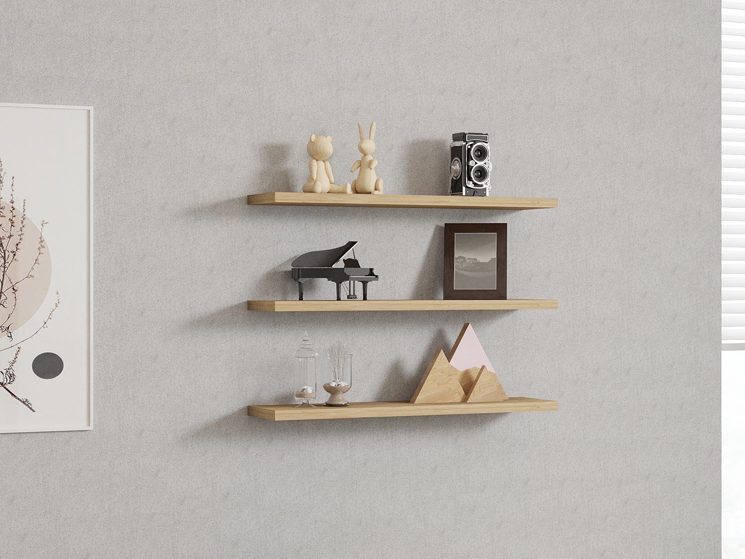 Entdecken Sie das elegante Boss Wandregal - Saphir von Hanah Home. Perfekt für stilvolle Organisation und minimalistische Ästhetik.