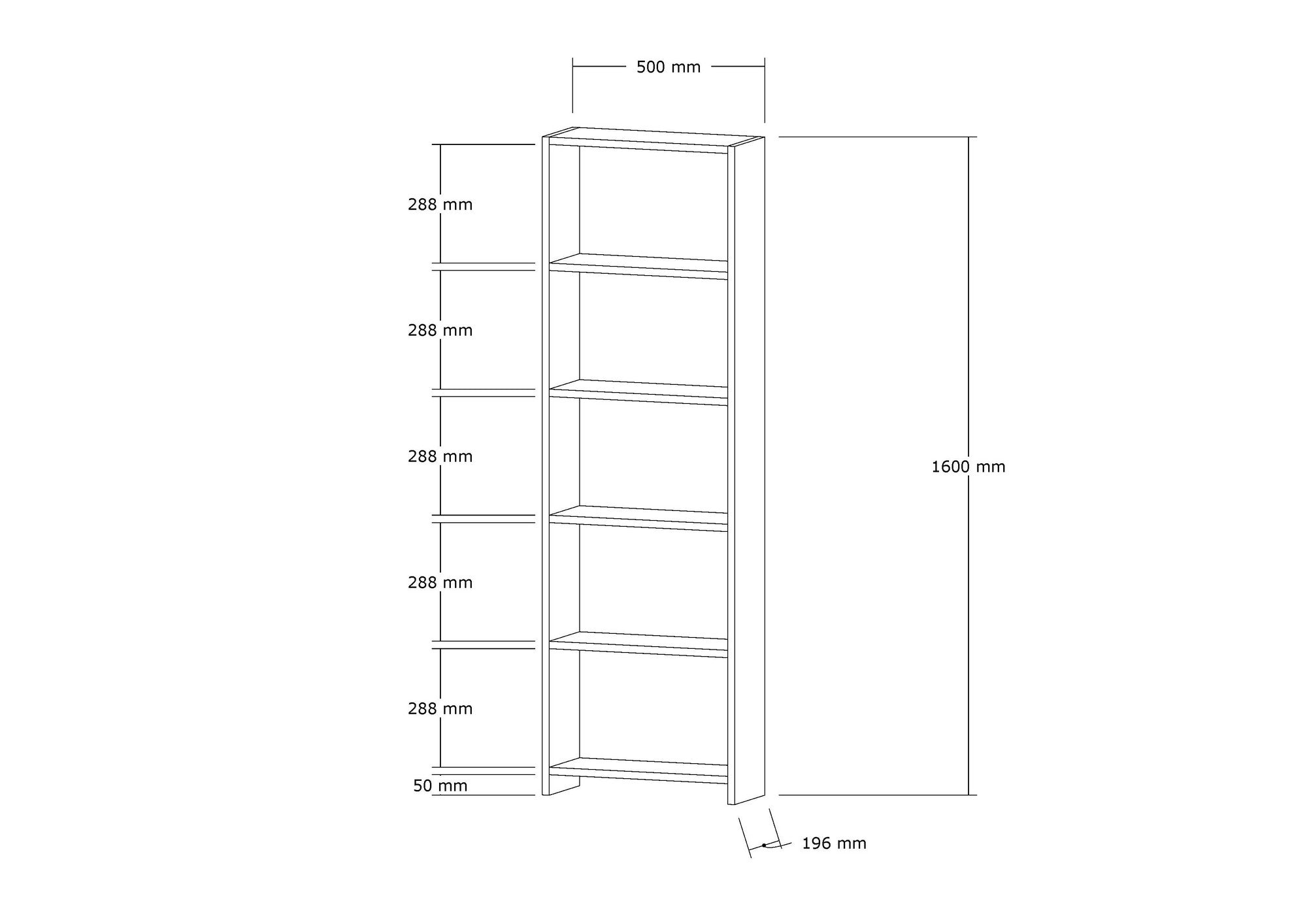 Verleihen Sie Ihrem Raum mit dem skandinavischen Bücherregal von Hanah Home einen modernen Look. Es bietet viel Stauraum und passt perfekt in jedes Zuhause.