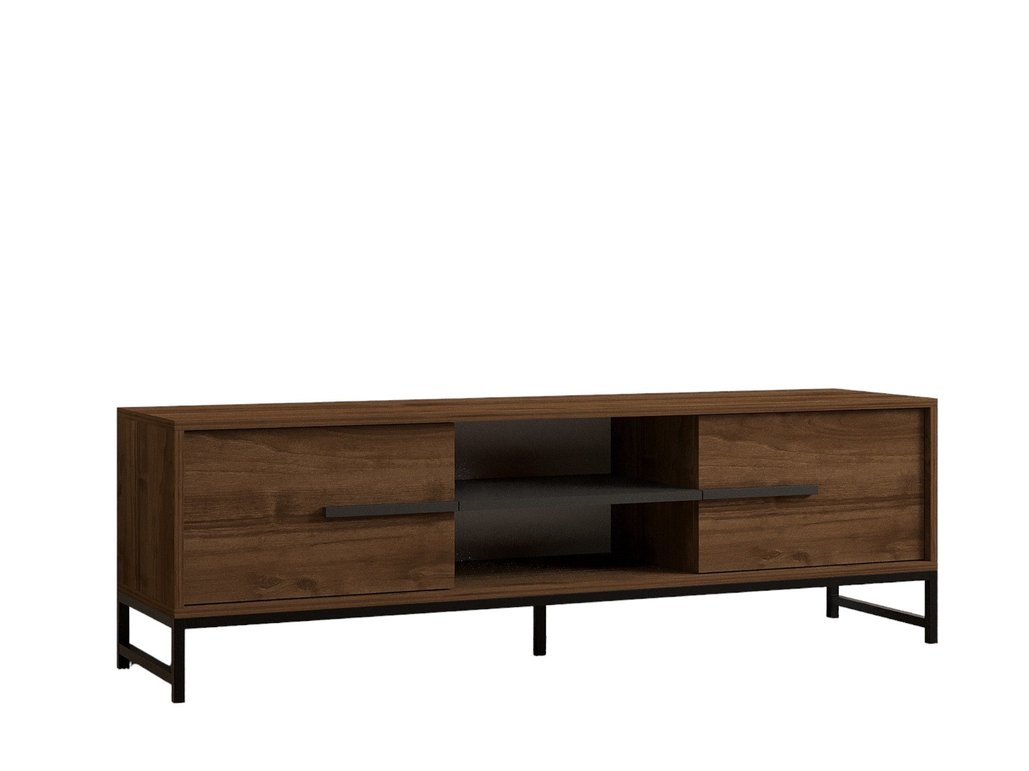 Gestalten Sie Ihr Zuhause mit dem Mono Sideboard in Walnuss von Hanah Home – elegantes Design und großzügiger Stauraum für jeden Raum.