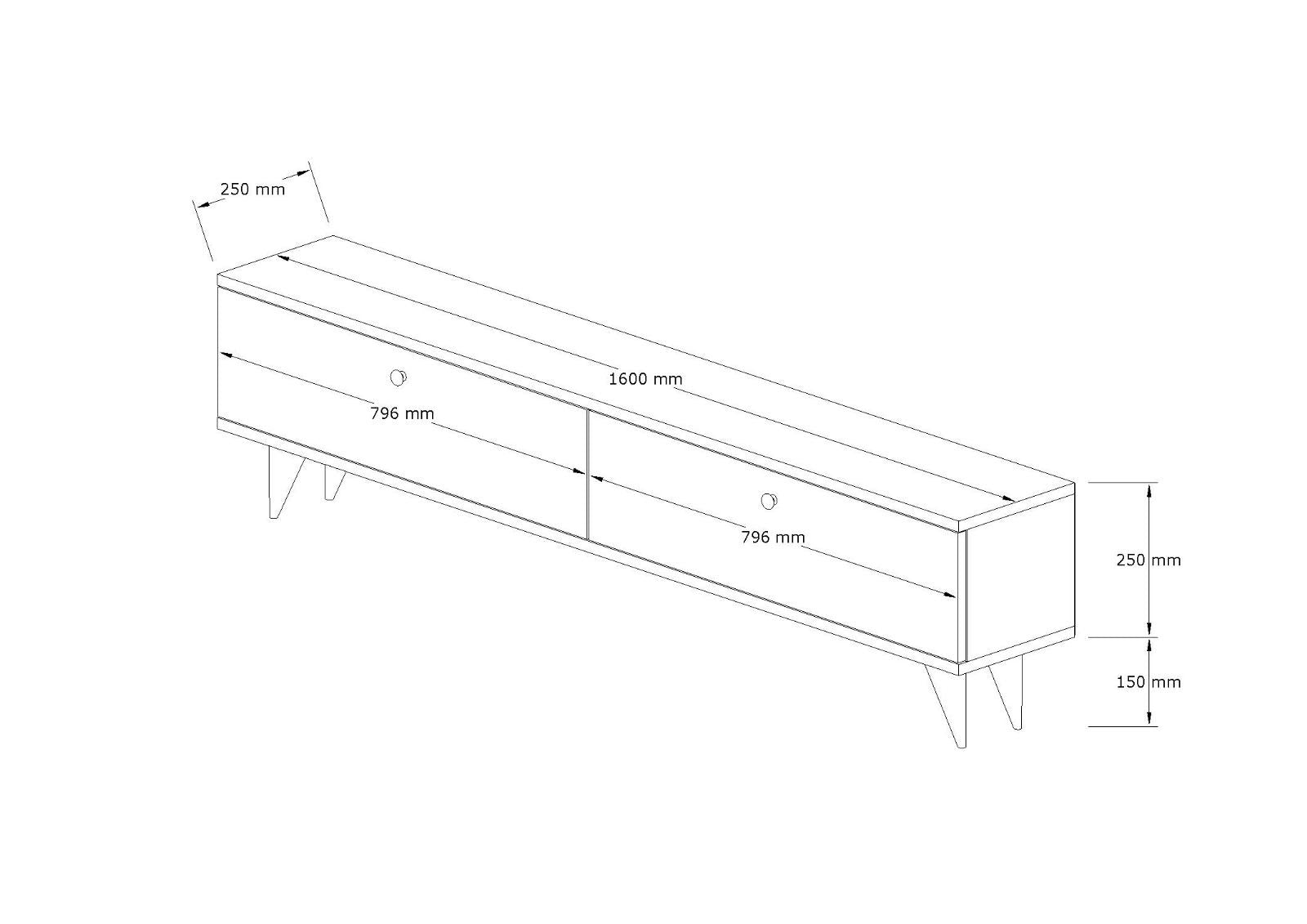 Erleben Sie das Paris Sideboard in Walnuss von Hanah Home – eine perfekte Kombination aus modernem Stil und großzügigem Stauraum für Ihr Wohnzimmer.