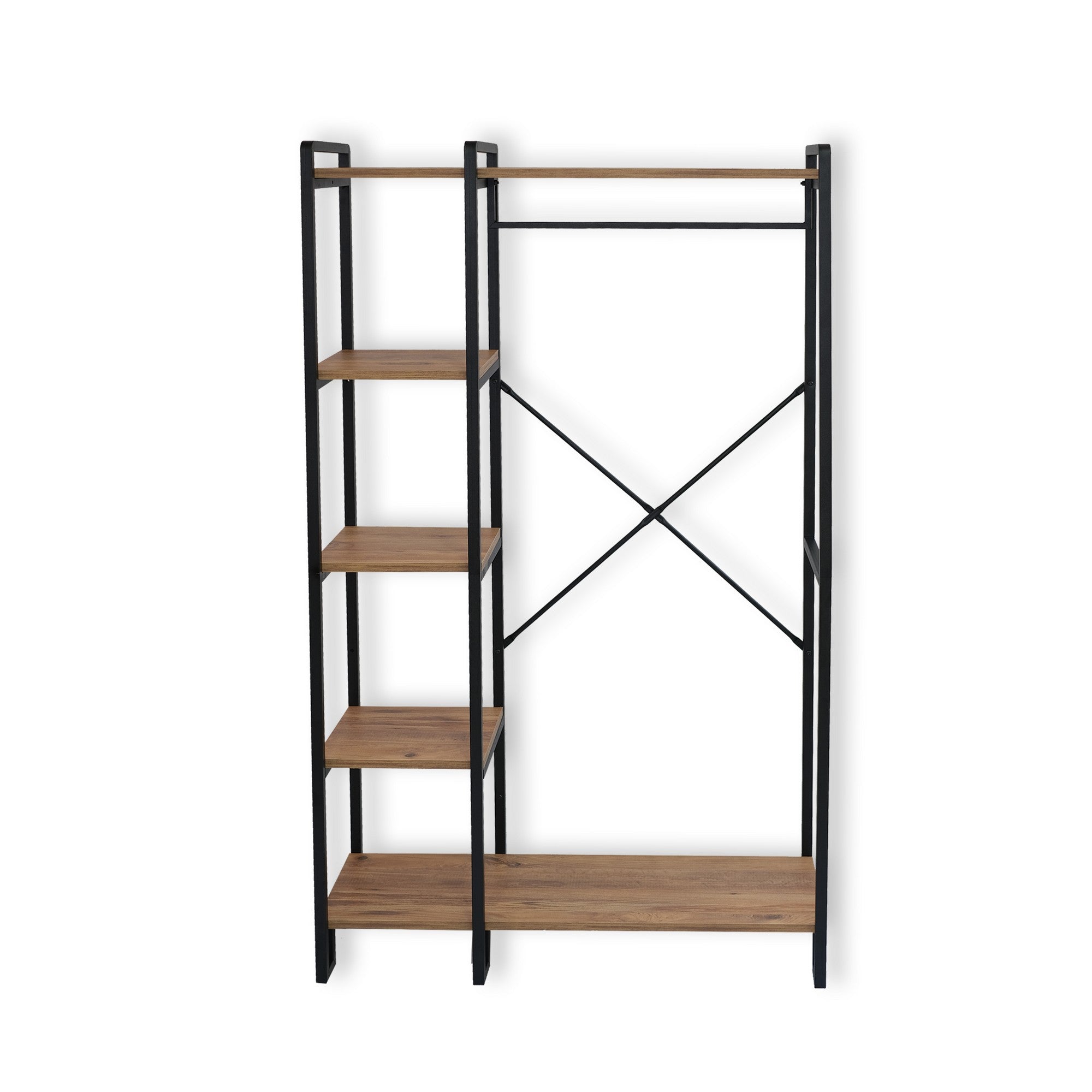 Verleihen Sie Ihrem Flur mit der Rex Garderobe von Hanah Home in atlantischer Kiefer Schwarz einen modernen Akzent – funktional und stilvoll zugleich!