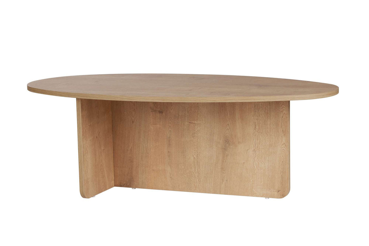 Couchtisch Orba in Eiche, rechteckige Platte aus melaminbeschichteter Spanplatte, Masse 120 x 65 x 40 cm, Hersteller Hanah Home.