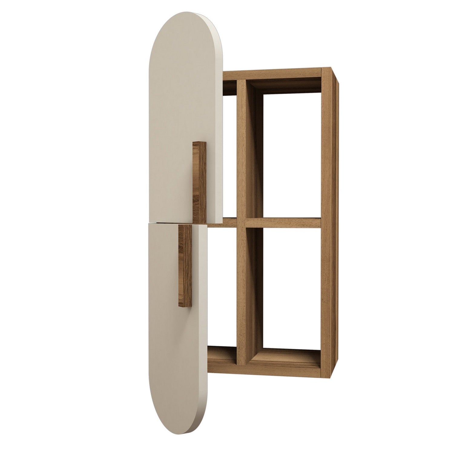 Entdecken Sie das elegante Rose Wandregal von Hanah Home in Walnuss und Creme. Perfekt für stilvolle Akzente und praktische Aufbewahrung!