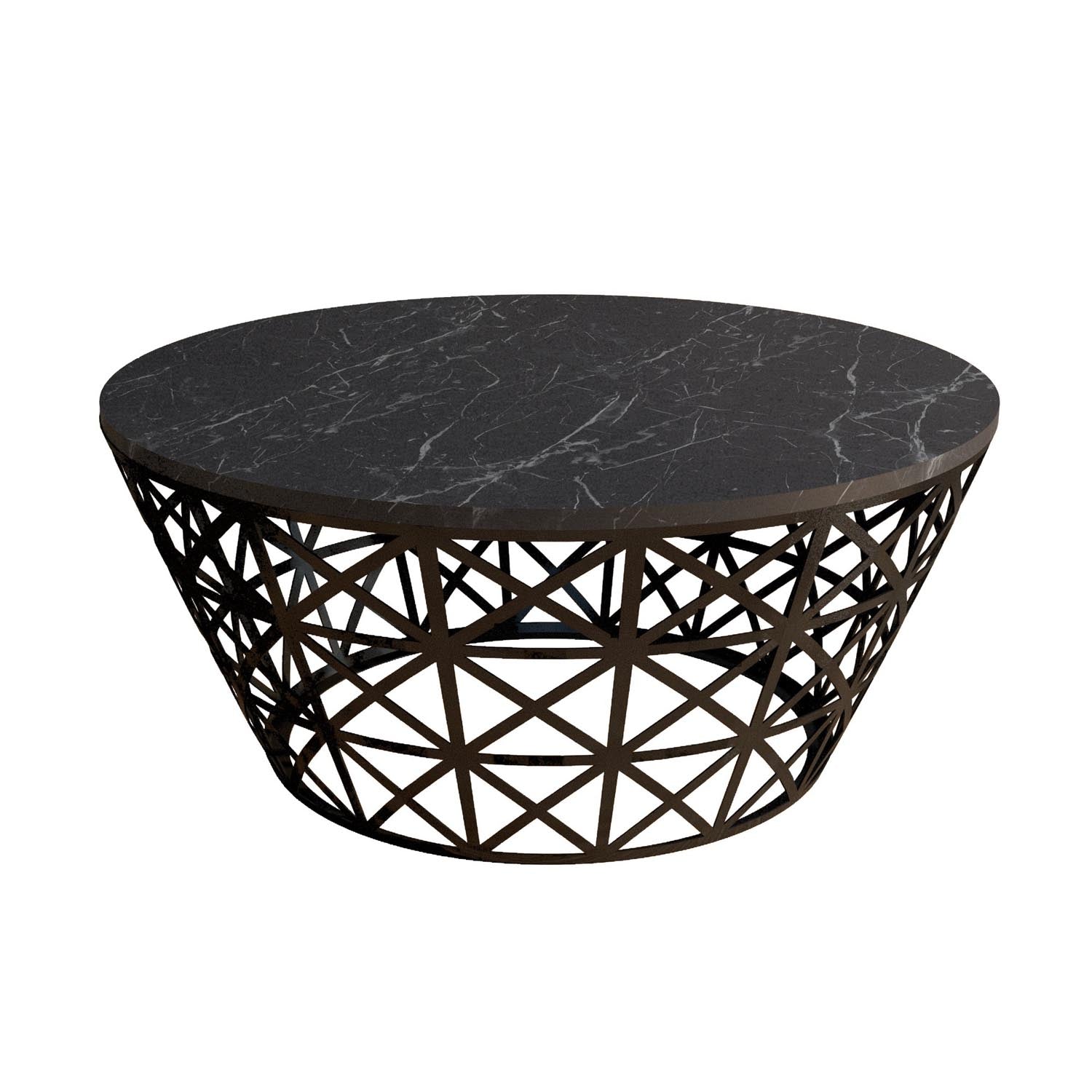 Stil - Black Marble in Schwarz präsentiert im Onlineshop von KAQTU Design AG. Beistelltisch ist von Hanah Home