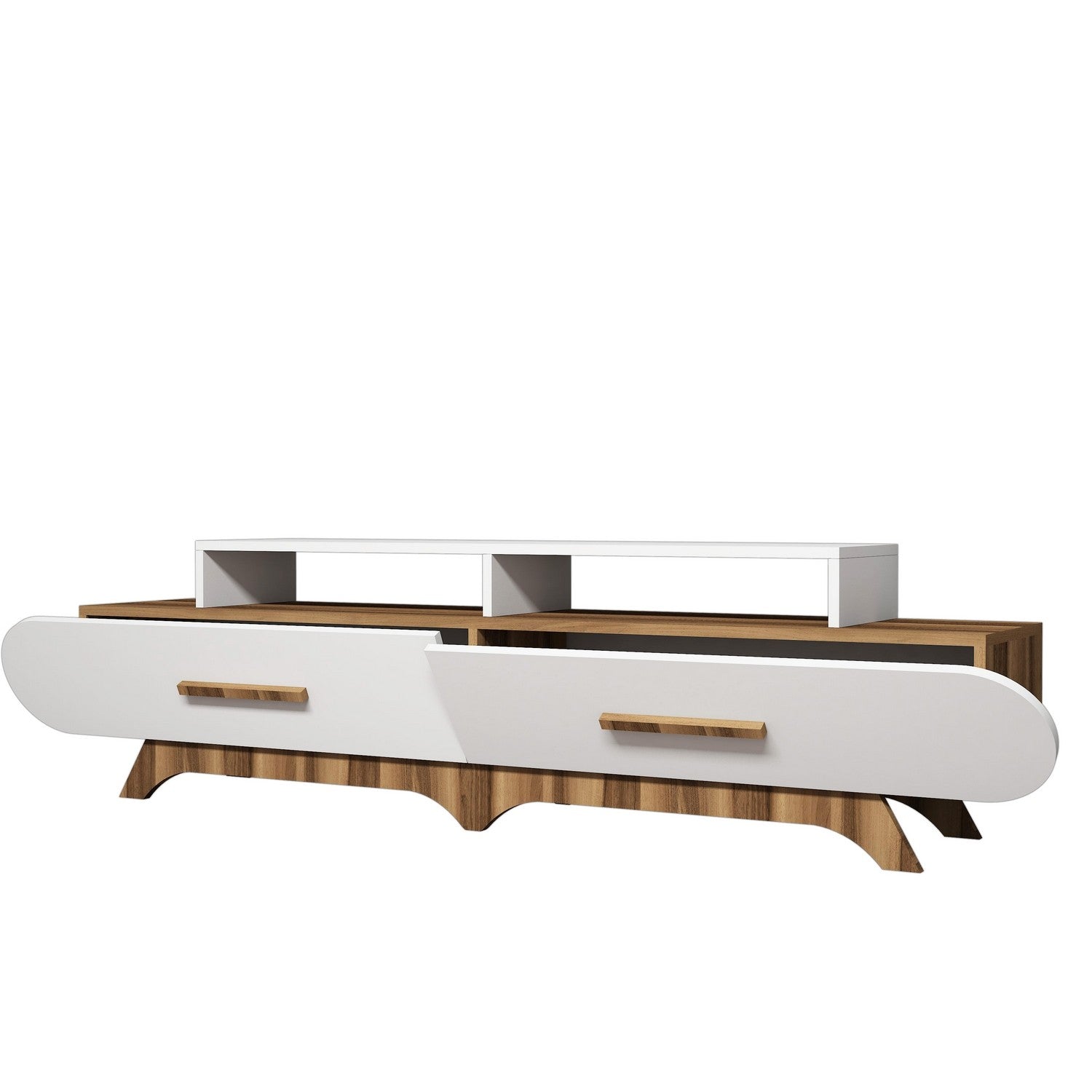Flora - Walnut, White in Walnuss Weiss präsentiert im Onlineshop von KAQTU Design AG. Sideboard ist von Hanah Home