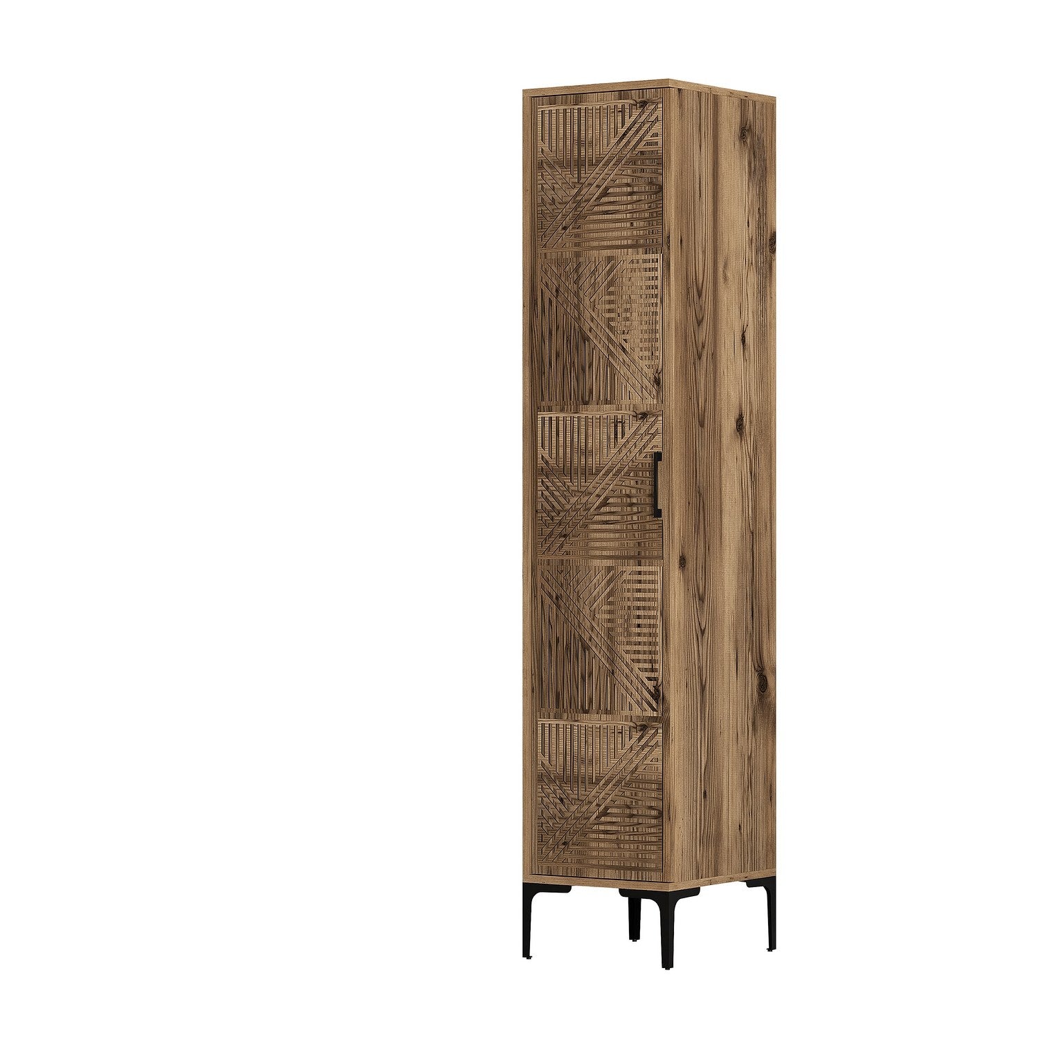 Verleihen Sie Ihrem Schlafzimmer mit der Kumsal P Garderobe aus edlem Walnussholz einen Hauch von Luxus und schaffen Sie Ordnung mit Stil!