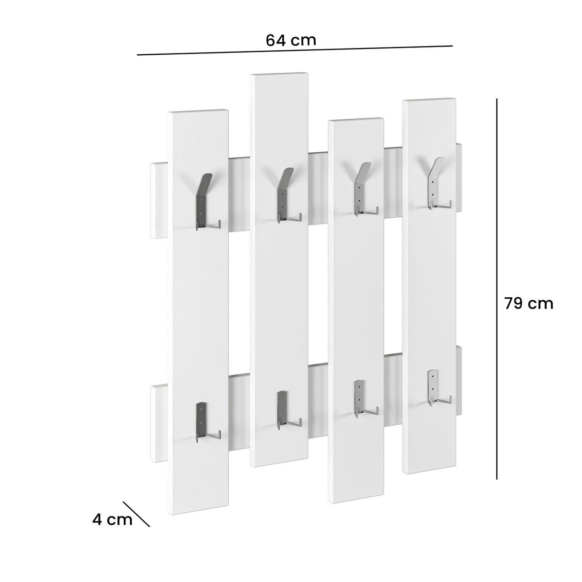 Wave Kleiderhaken - Weiss in Weiss präsentiert im Onlineshop von KAQTU Design AG. Kleiderhaken ist von Hanah Home