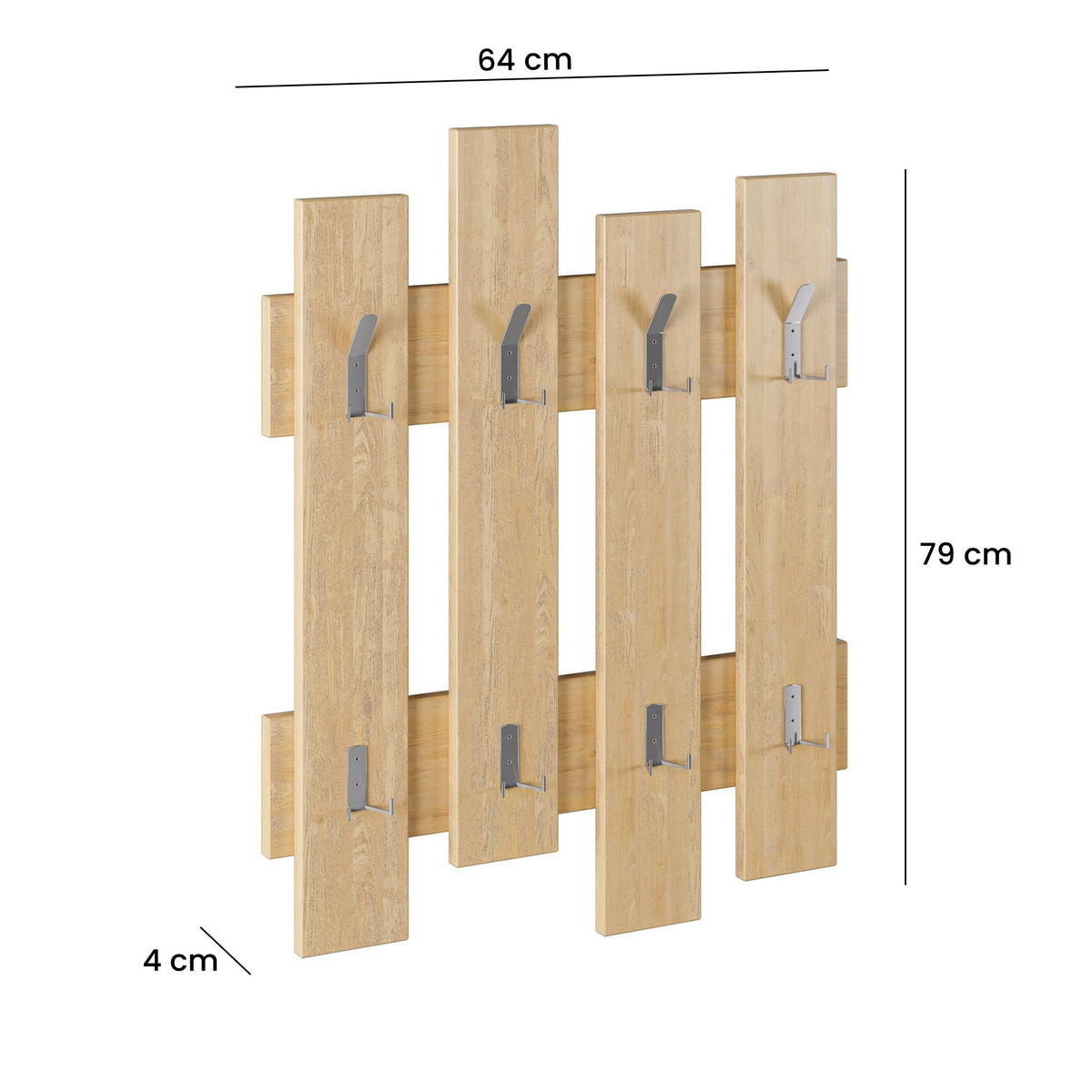 Wave Kleiderhaken - Eiche in Eiche präsentiert im Onlineshop von KAQTU Design AG. Kleiderhaken ist von Hanah Home
