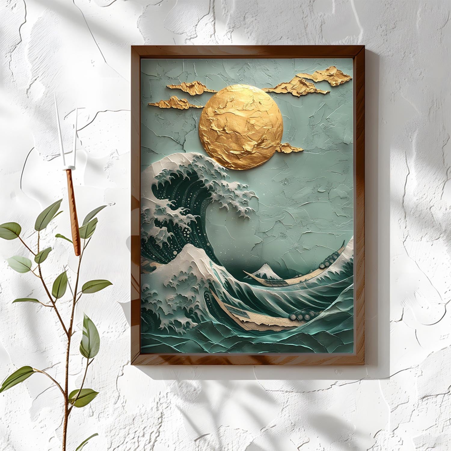 Verleihen Sie Ihrem Zuhause mit dem AI138 von Wallity einen Hauch von Eleganz. Dieses lebendige, gerahmte MDF-Gemälde ist der perfekte Blickfang!