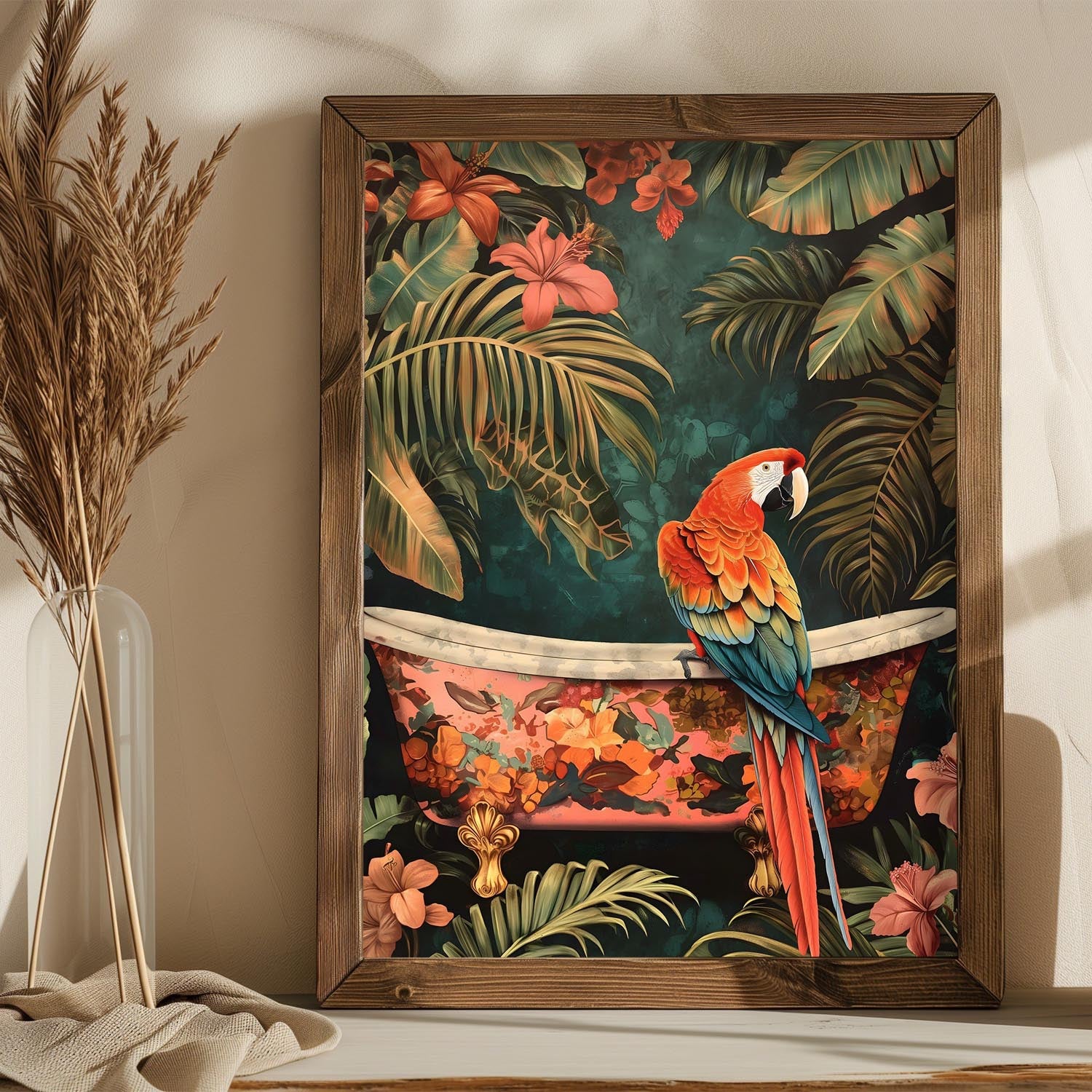 Verleihen Sie Ihrem Zuhause mit dem mehrfarbigen AI178 von Wallity einen Hauch von Eleganz. Dieses gerahmte MDF-Gemälde ist ein stilvolles Highlight für jeden Raum.