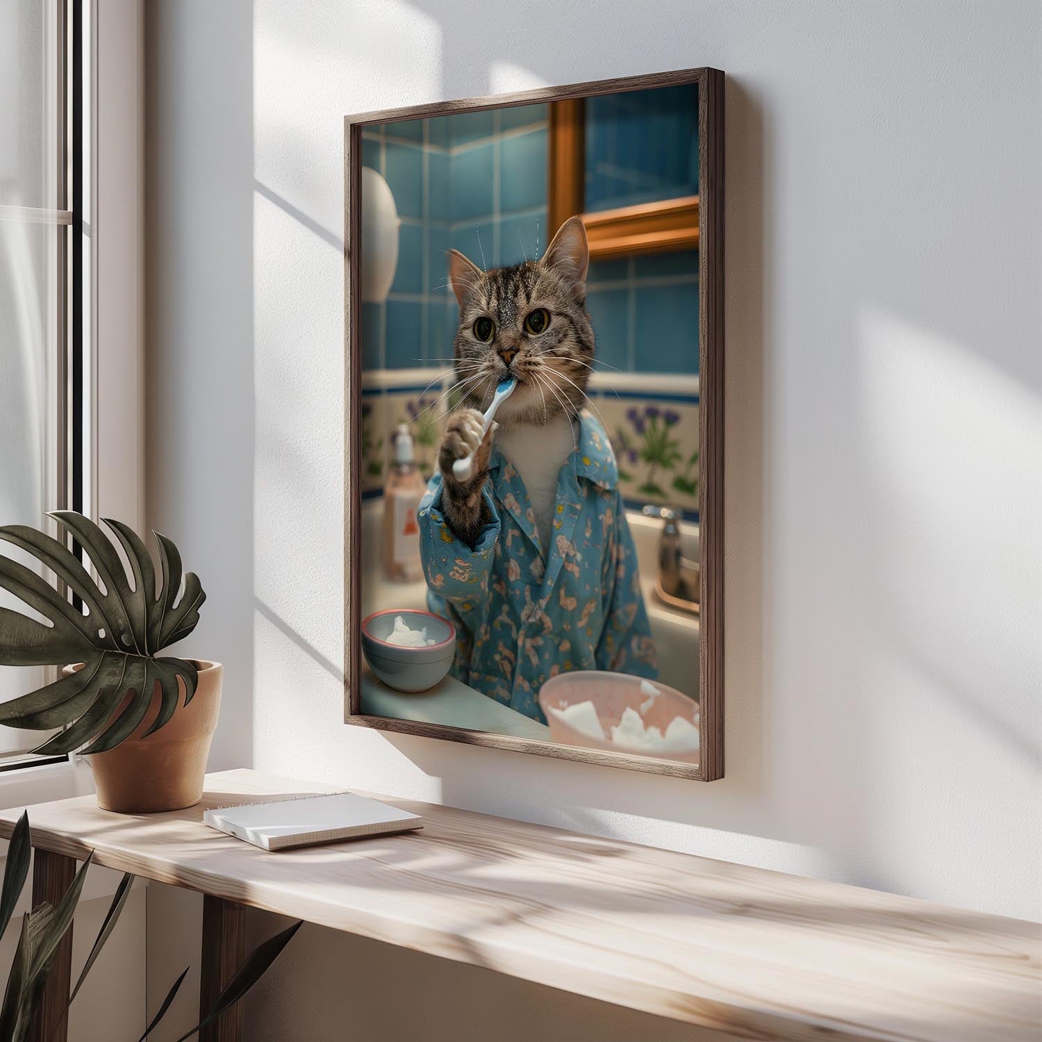 Entdecken Sie das HUM064 Gemälde von Wallity – ein farbenfrohes Kunstwerk, das Ihrem Zuhause Eleganz und Stil verleiht.