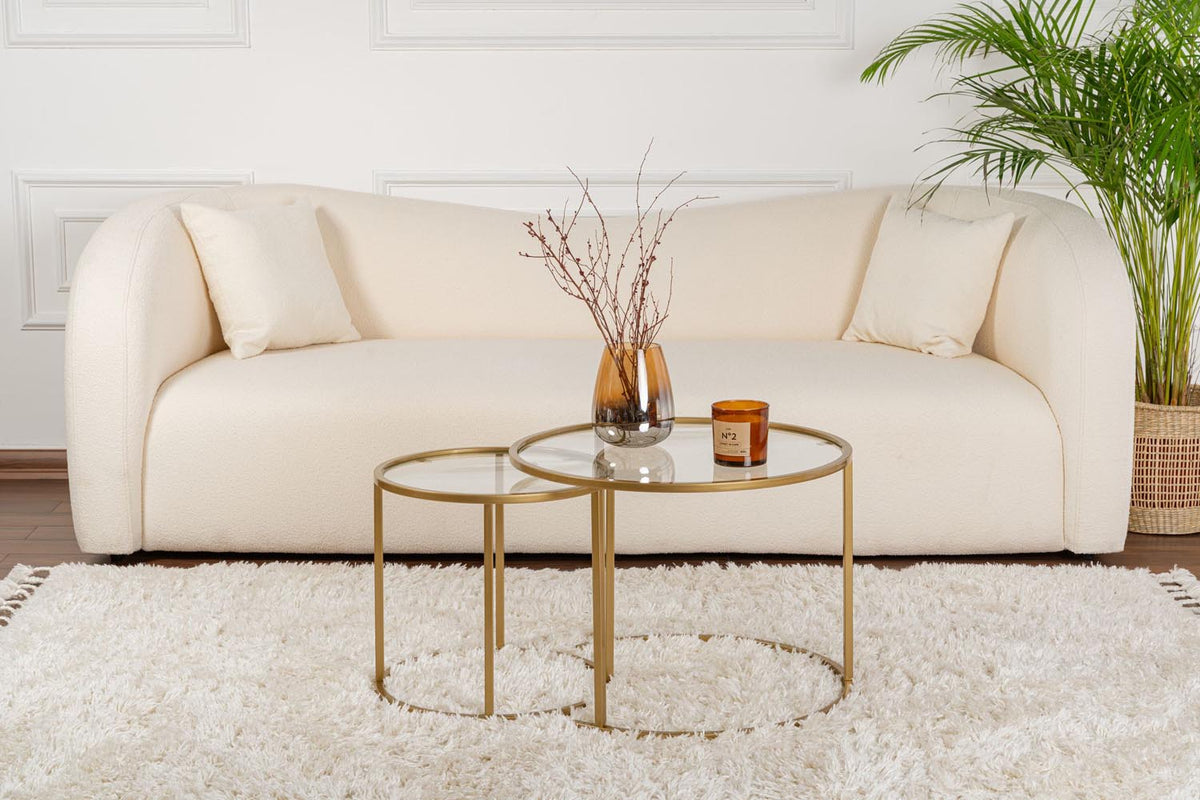 Aurum Sofatisch - Gold Transparent in Gold Transparent präsentiert im Onlineshop von KAQTU Design AG. Couchtisch ist von Nordure