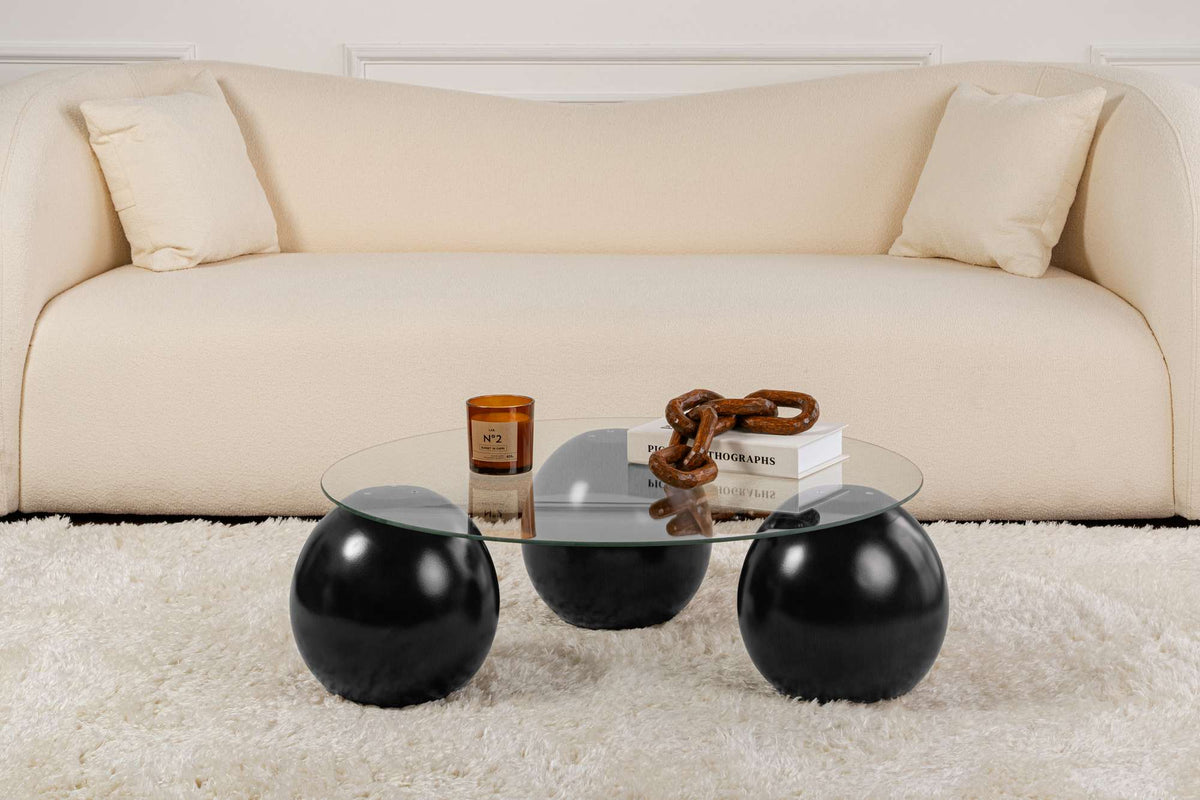 Miro Sofatisch - Schwarz Transparent in Schwarz Transparent präsentiert im Onlineshop von KAQTU Design AG. Couchtisch ist von Nordure