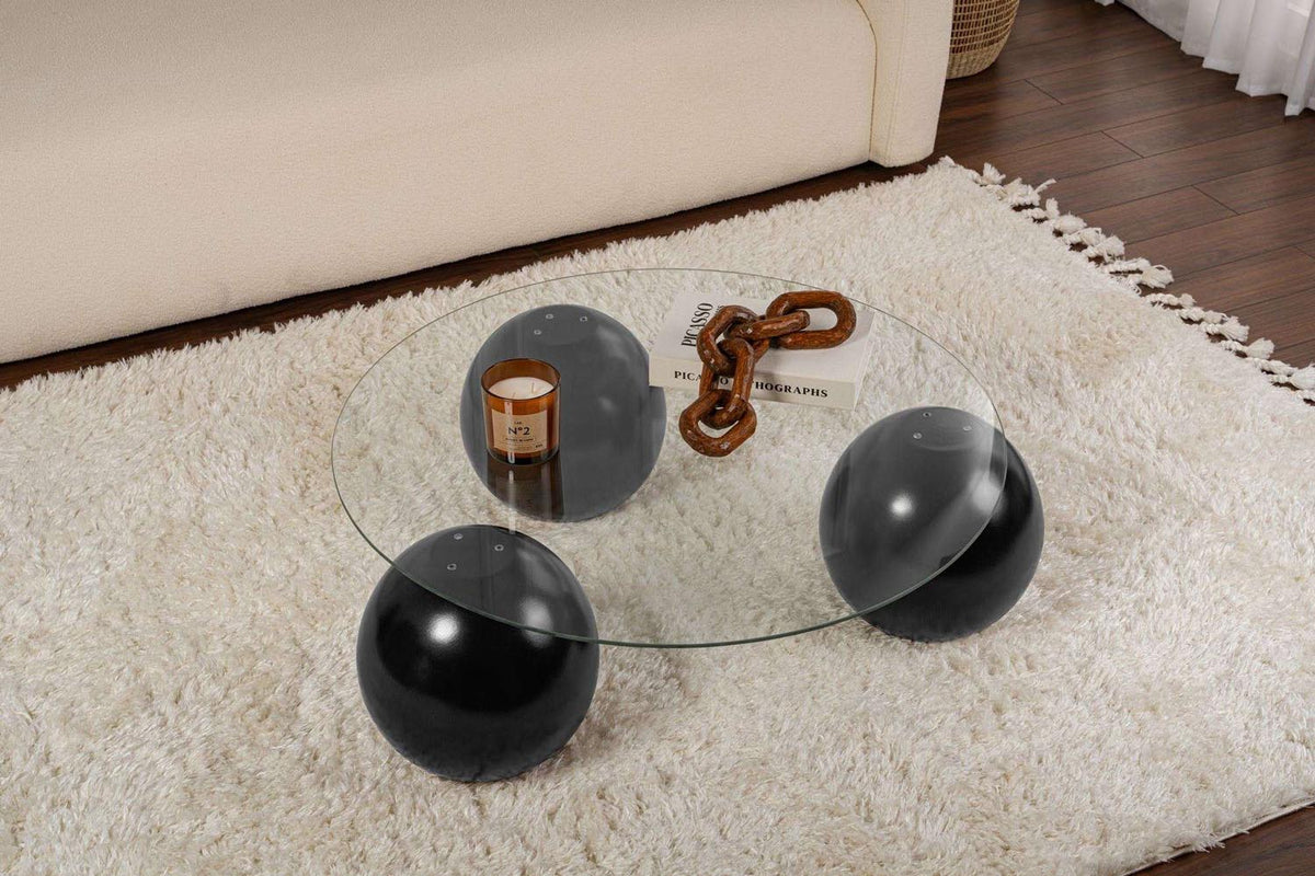 Miro Sofatisch - Schwarz Transparent in Schwarz Transparent präsentiert im Onlineshop von KAQTU Design AG. Couchtisch ist von Nordure