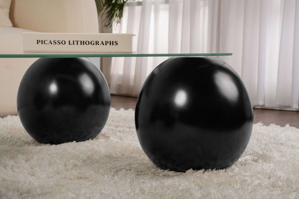 Evara Sofatisch - Schwarz Transparent in Schwarz Transparent präsentiert im Onlineshop von KAQTU Design AG. Couchtisch ist von Nordure
