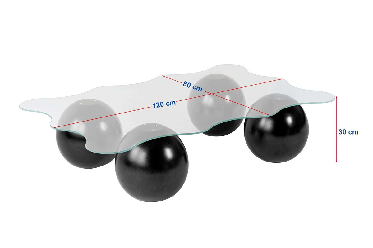 Noxa Sofatisch - Schwarz Transparent in Schwarz Transparent präsentiert im Onlineshop von KAQTU Design AG. Couchtisch ist von Nordure