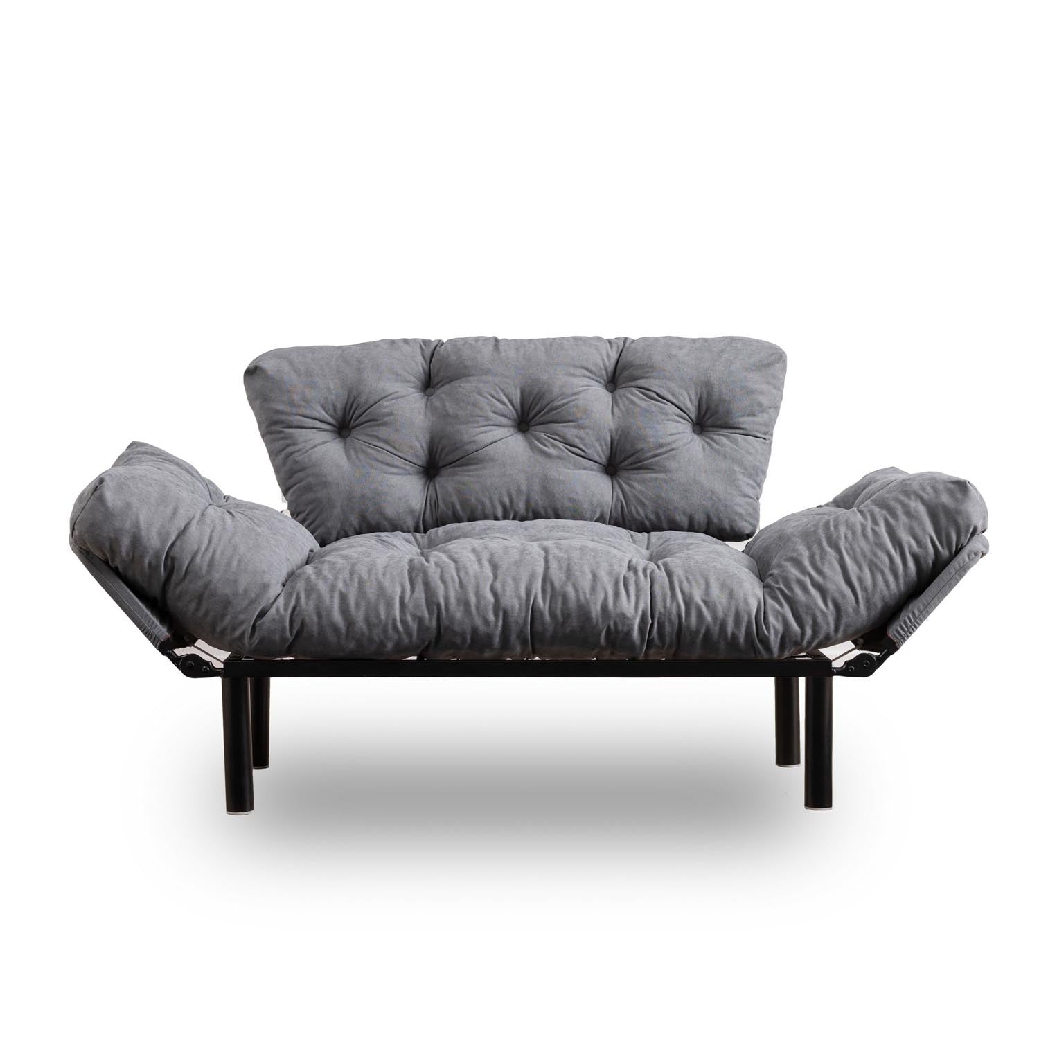 Nitta - Grey in Grau präsentiert im Onlineshop von KAQTU Design AG. Bettsofa ist von Atelier Del Sofa