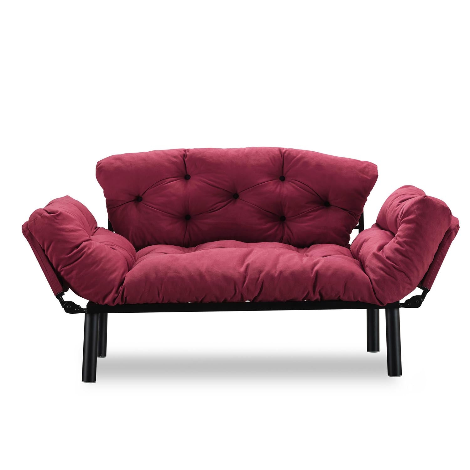 Erleben Sie das Nitta Bettsofa in edlem Kastanienrot – der perfekte Mix aus modernem Design, Komfort und praktischer Schlafgelegenheit.