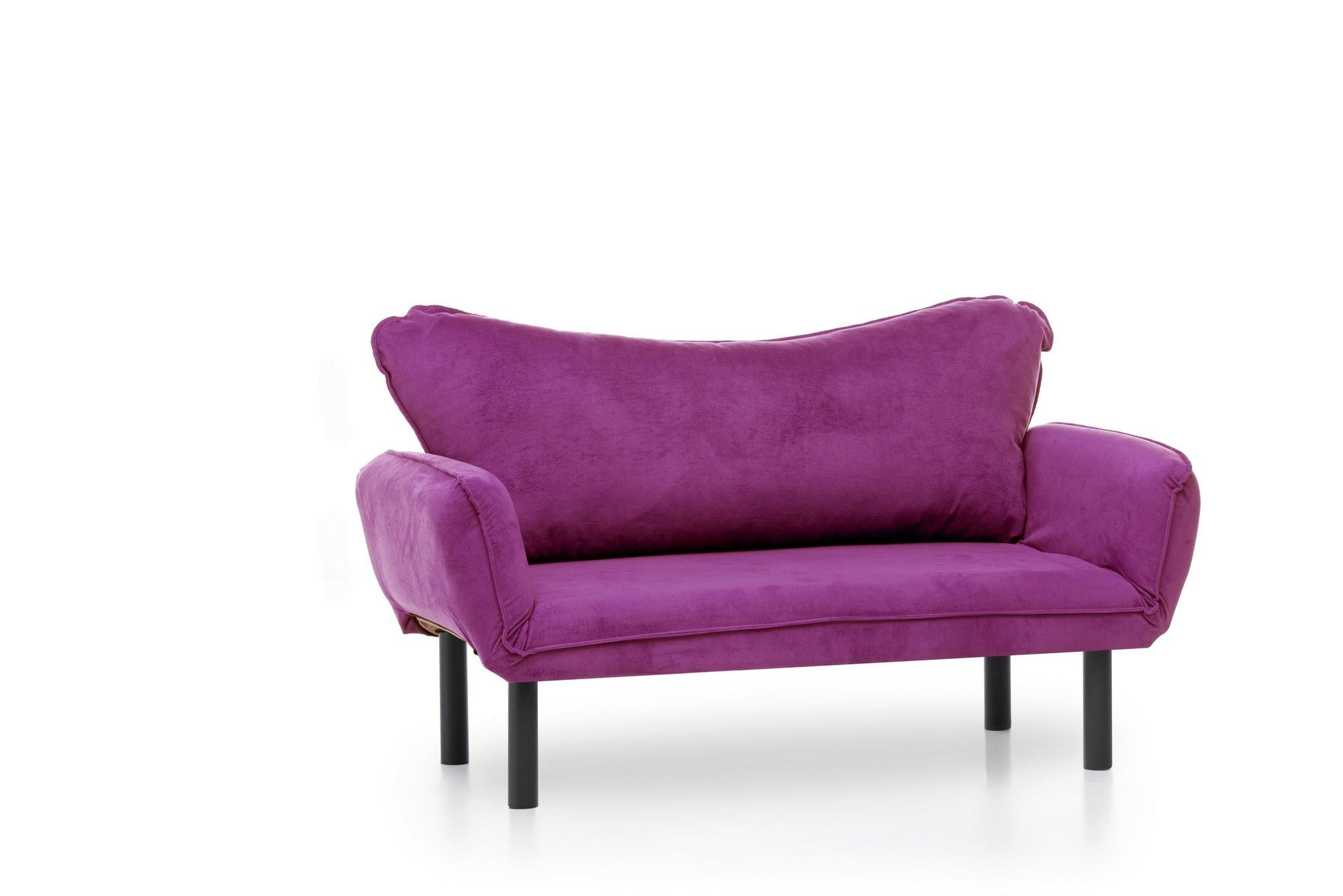 Erleben Sie das elegante Chatto Bettsofa in Lila – ein vielseitiges 2-Sitzer Schlafsofa, das Stil und Komfort für Ihr Zuhause vereint.