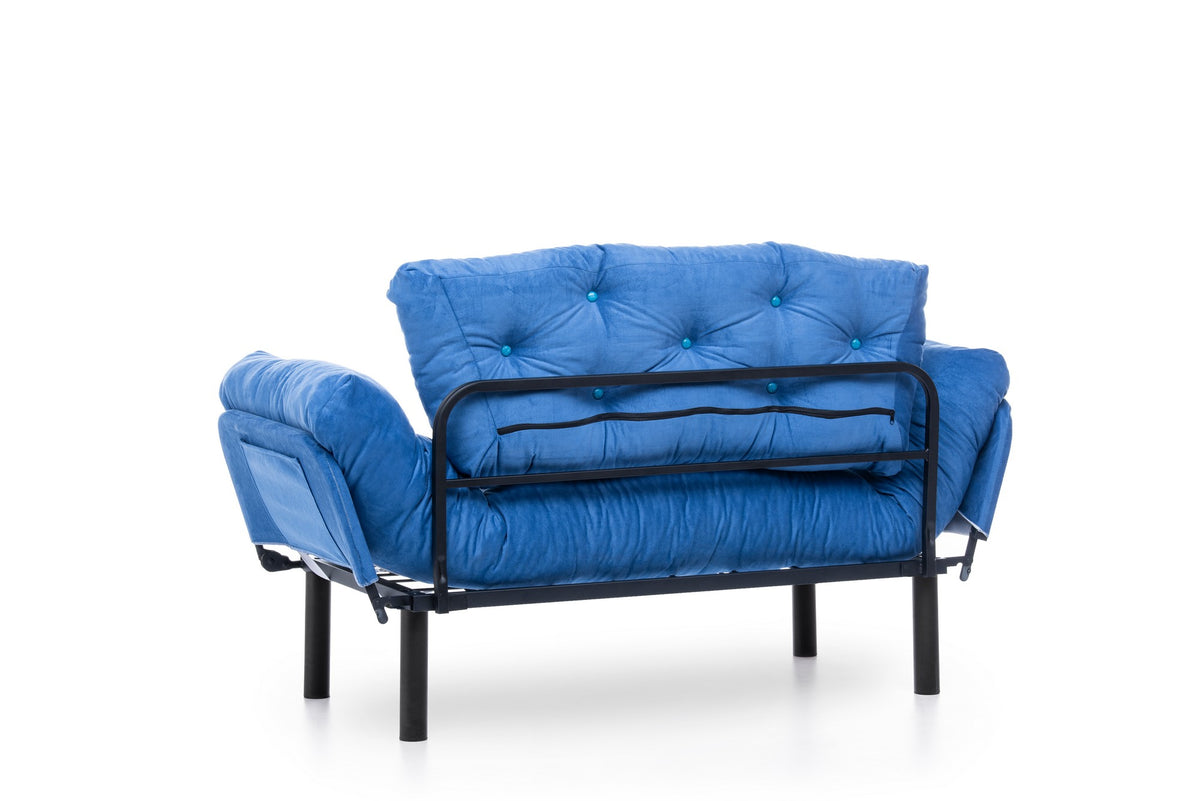 Nitta Bettsofa - Blau in Blau präsentiert im Onlineshop von KAQTU Design AG. Bettsofa ist von Atelier Del Sofa
