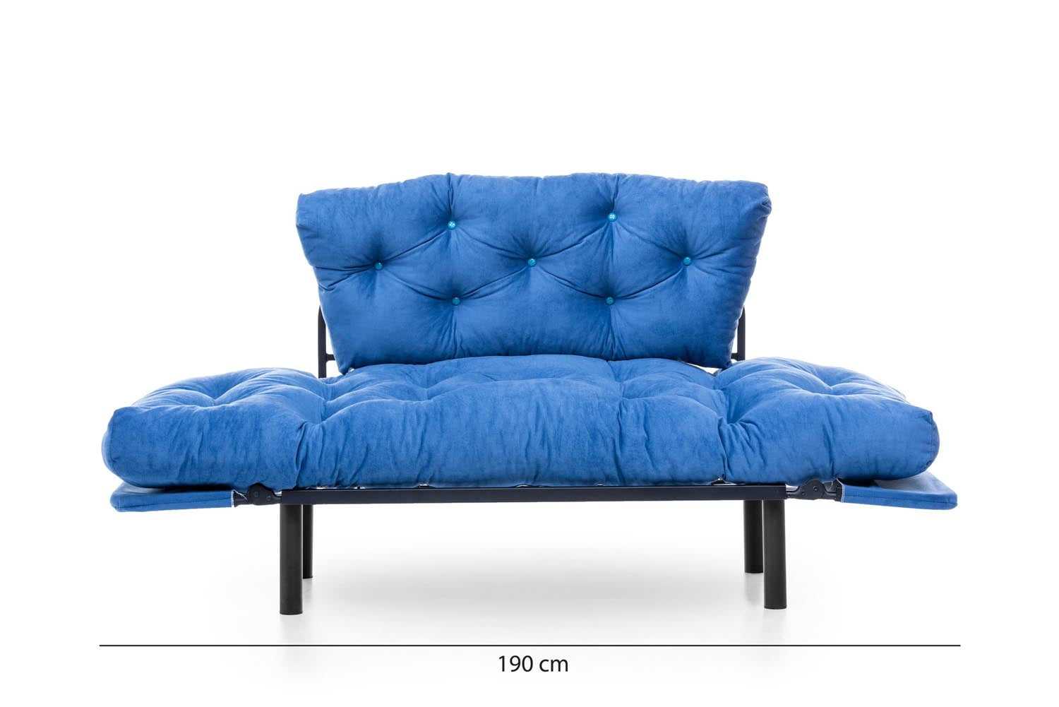 Entdecken Sie das Nitta Bettsofa in Blau von Atelier Del Sofa – eine elegante Lösung für Ihr Zuhause, die Komfort und Funktionalität vereint!