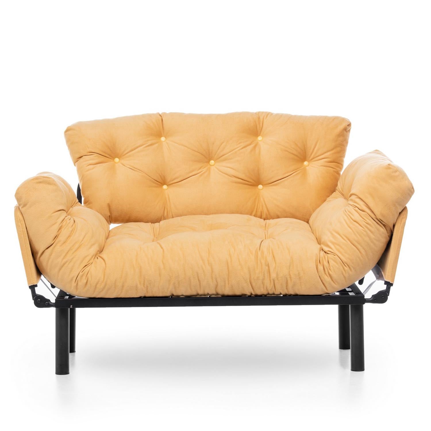 Nitta - Mustard in Senf präsentiert im Onlineshop von KAQTU Design AG. Bettsofa ist von Atelier Del Sofa