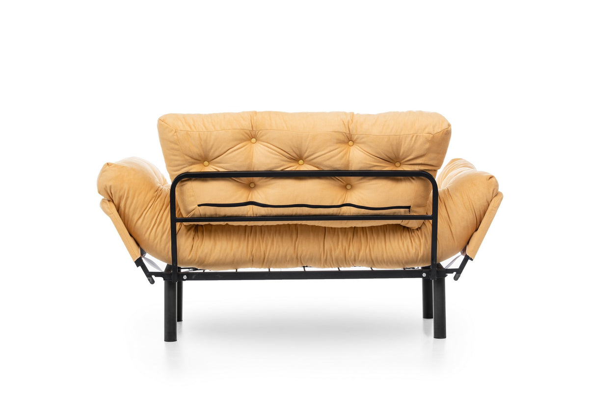 Nitta Bettsofa - Senf in Senf präsentiert im Onlineshop von KAQTU Design AG. Bettsofa ist von Atelier Del Sofa