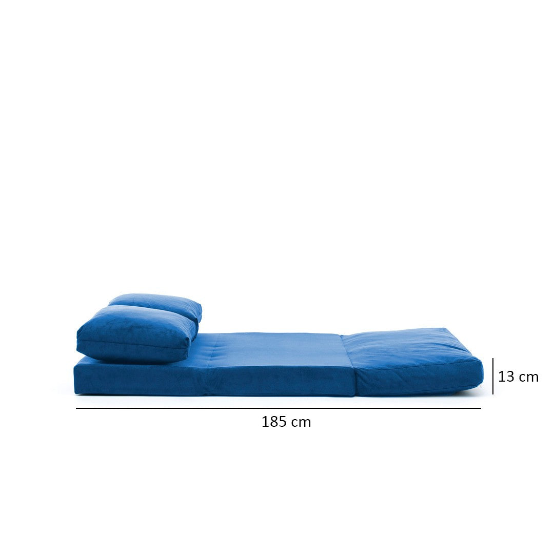 Erleben Sie das Taida Bettsofa in elegantem Blau – der ideale Begleiter für Komfort und Stil in jedem Raum.