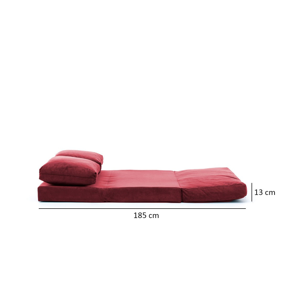 Erleben Sie das Taida Bettsofa in edlem Maroon – die perfekte Kombination aus Funktionalität und zeitlosem Design für Ihr Zuhause.