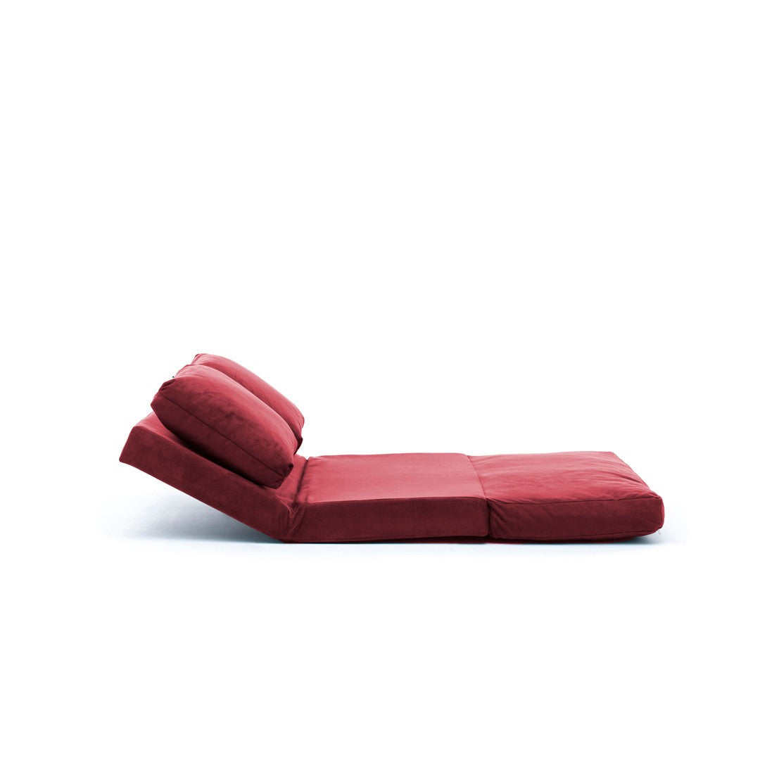 Erleben Sie das Taida Bettsofa in elegantem Maroon – der perfekte Ort zum Entspannen und Schlafen, stilvoll und funktional für jedes Zuhause.
