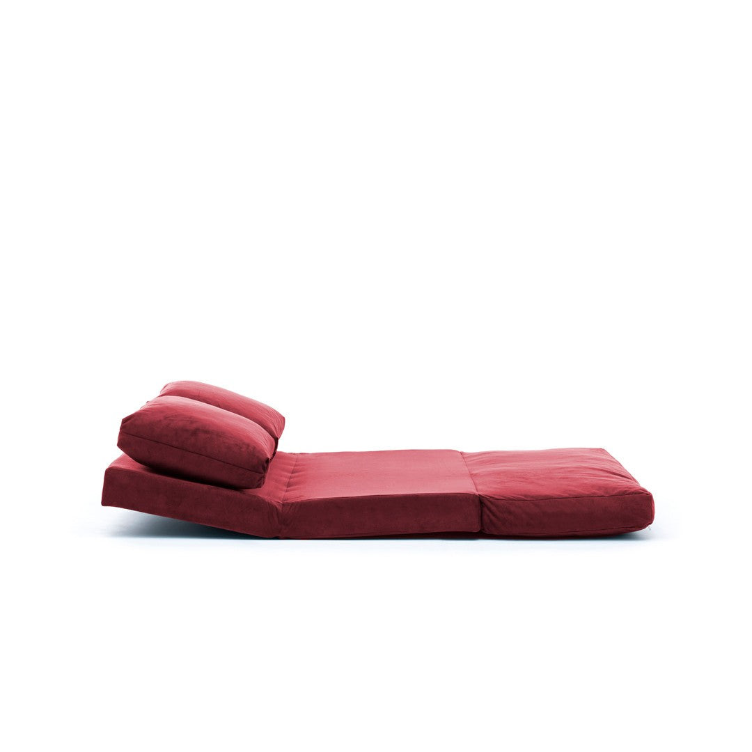 Entdecken Sie das Taida Bettsofa in edlem Maroon – vereint Komfort und Stil für entspannte Stunden und Übernachtungen in Ihrem Wohnraum.
