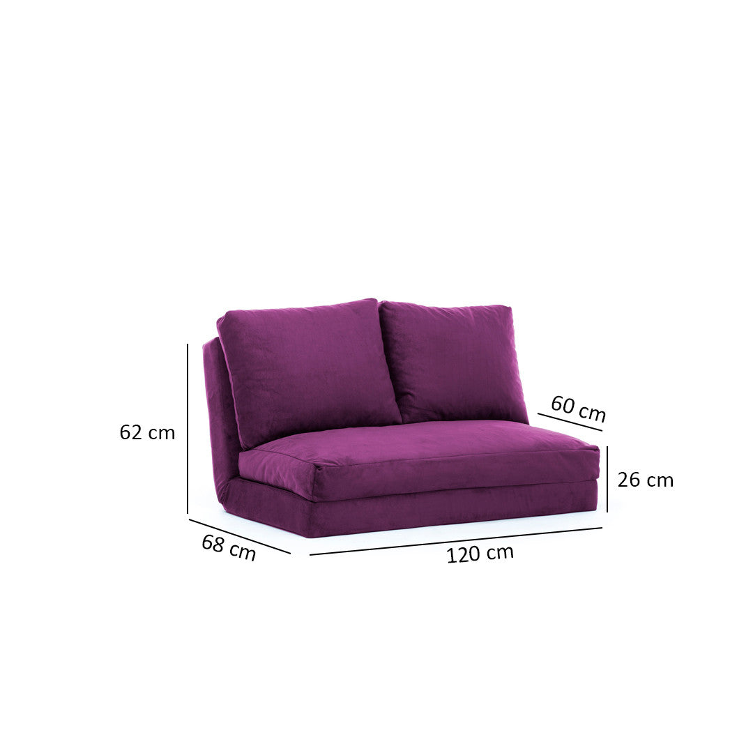 Erleben Sie das vielseitige Taida Bettsofa in Lila von Atelier Del Sofa – ideal für stilvolle Wohnräume und gemütliche Nächte!