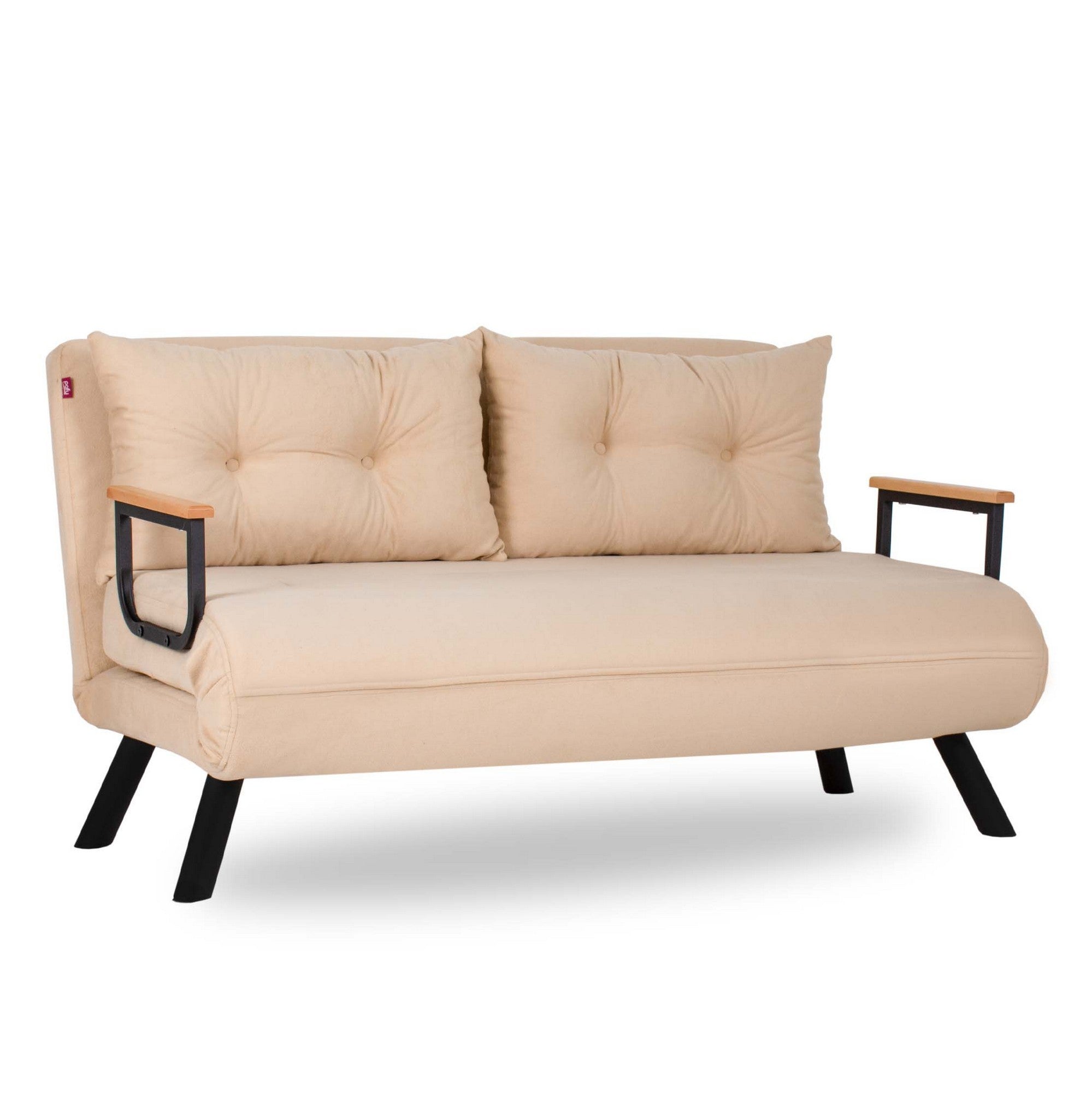 Sando 2-Seater - Cream in Sahne präsentiert im Onlineshop von KAQTU Design AG. Bettsofa ist von Atelier Del Sofa