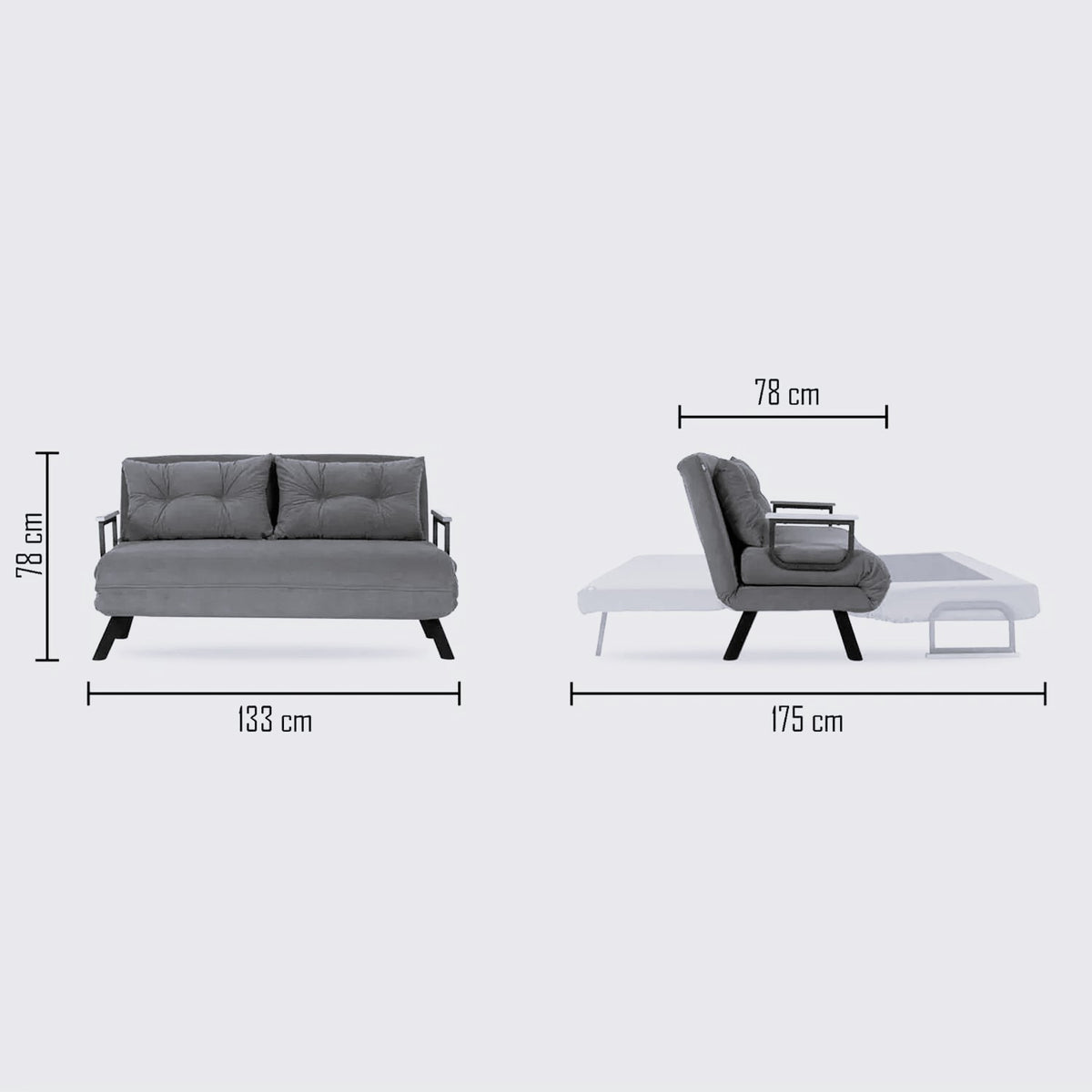 Sando 2 Bettsofa - Petrolgrün in Petrolgrün präsentiert im Onlineshop von KAQTU Design AG. Bettsofa ist von Atelier Del Sofa