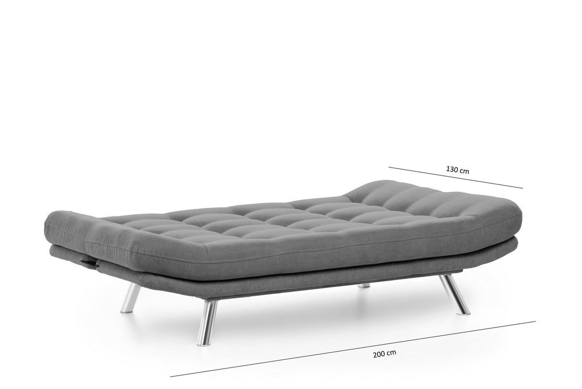 Misa Sofabed Bettsofa - Grau in Grau präsentiert im Onlineshop von KAQTU Design AG. Bettsofa ist von Atelier Del Sofa