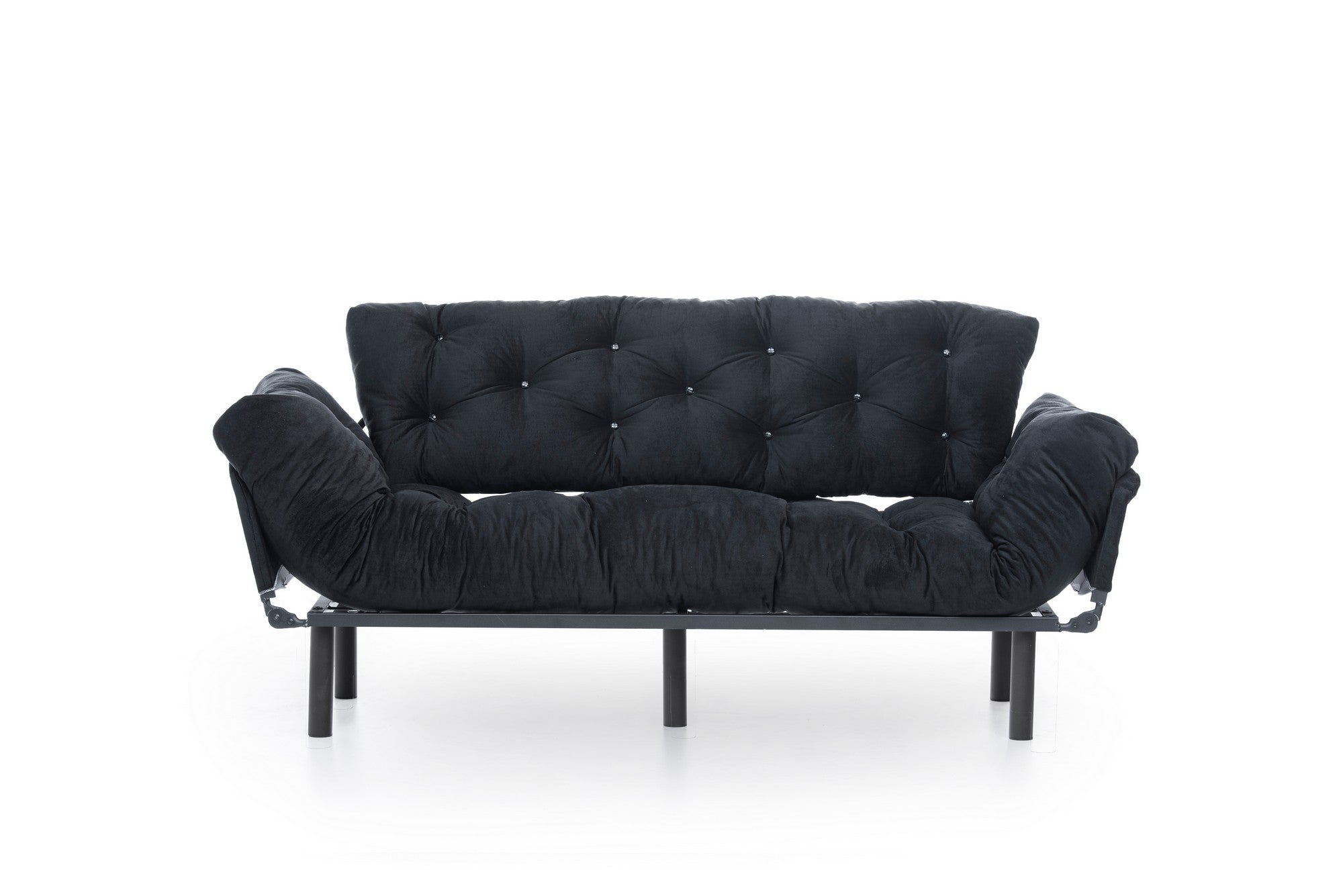Entdecken Sie das Nitta Triple Bettsofa in elegantem Schwarz von Atelier Del Sofa – die perfekte Kombination aus modernem Design und unvergleichlichem Komfort für Ihr Zuhause.