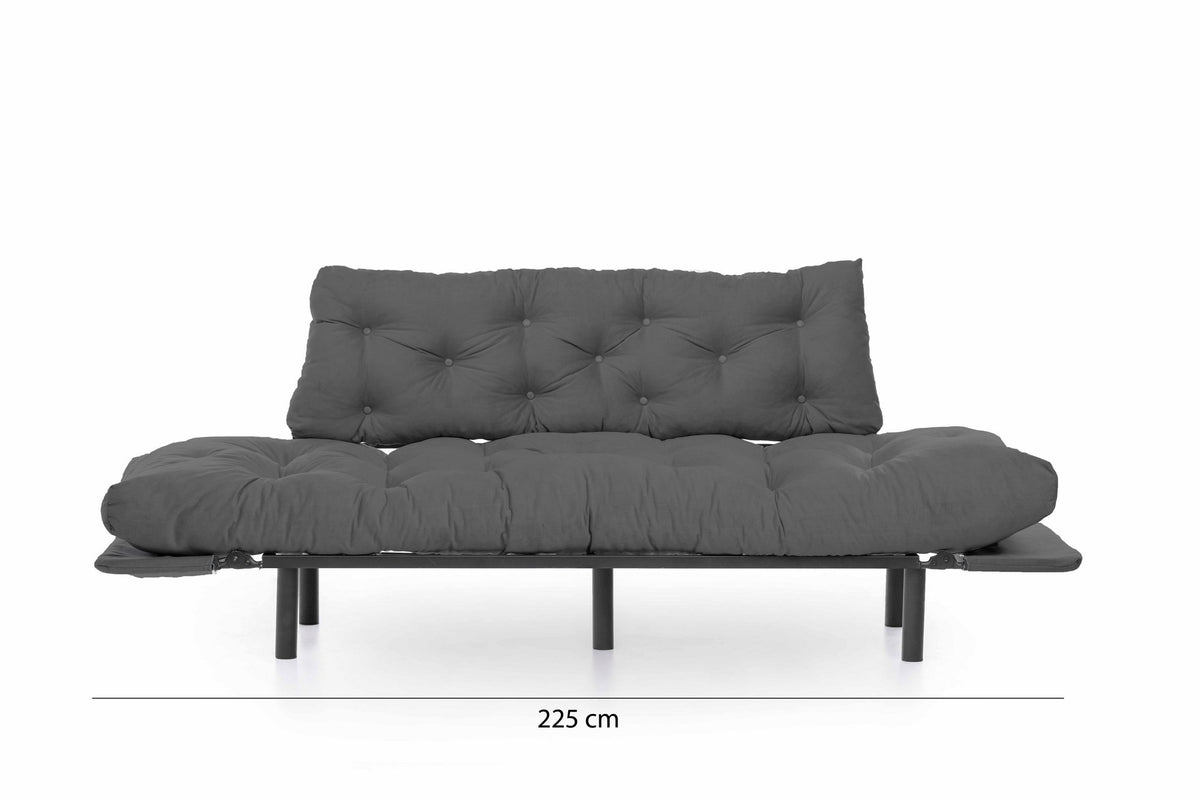Nitta Triple Bettsofa - Grau in Grau präsentiert im Onlineshop von KAQTU Design AG. Bettsofa ist von Atelier Del Sofa