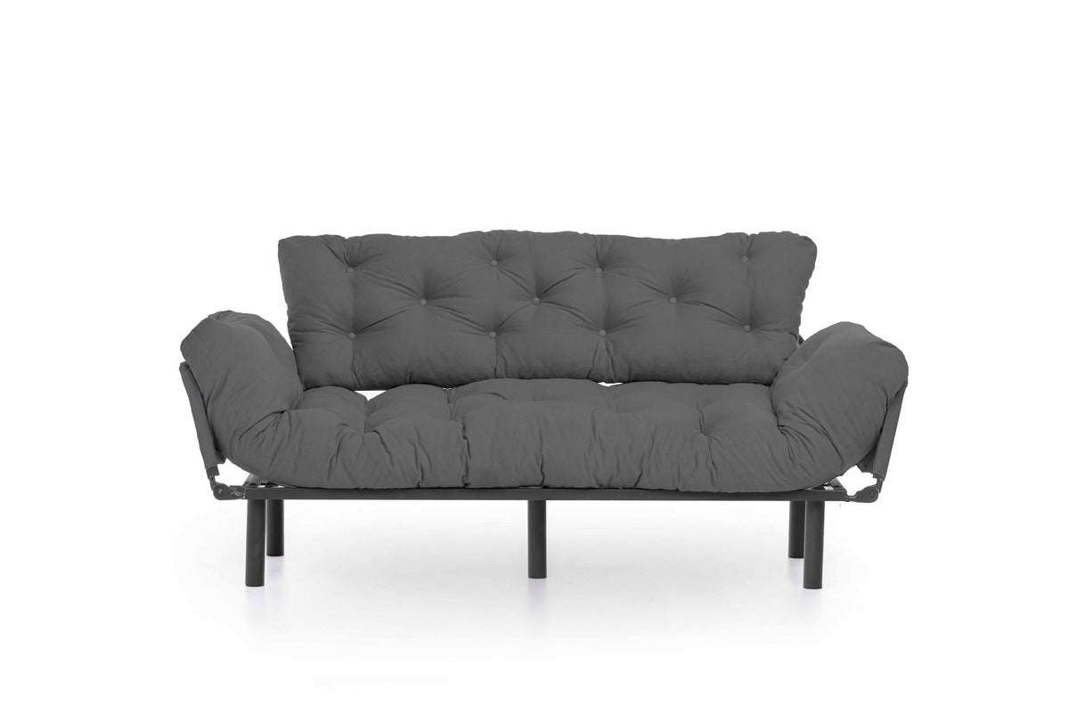 Nitta Triple Bettsofa - Grau in Grau präsentiert im Onlineshop von KAQTU Design AG. Bettsofa ist von Atelier Del Sofa