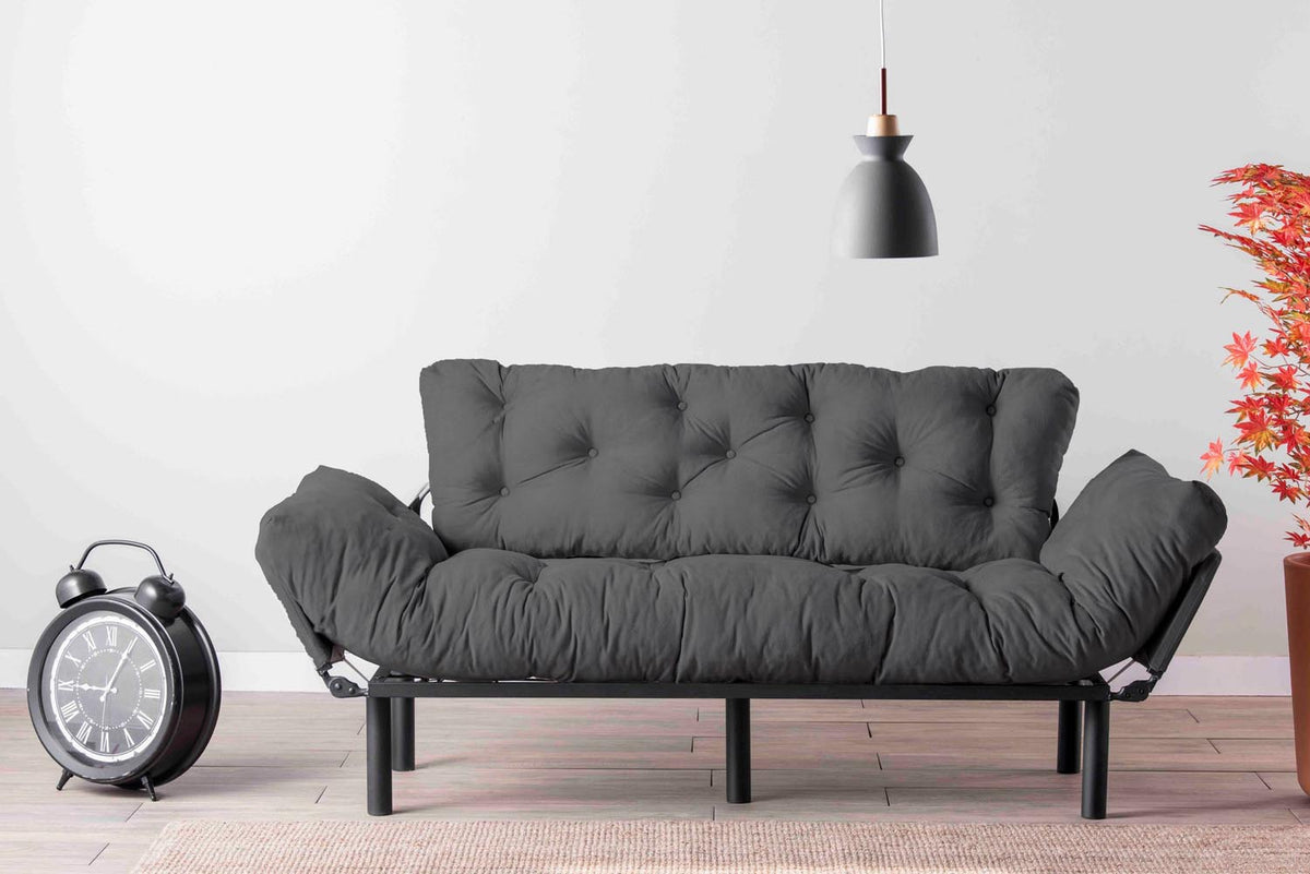 Nitta Triple Bettsofa - Grau in Grau präsentiert im Onlineshop von KAQTU Design AG. Bettsofa ist von Atelier Del Sofa