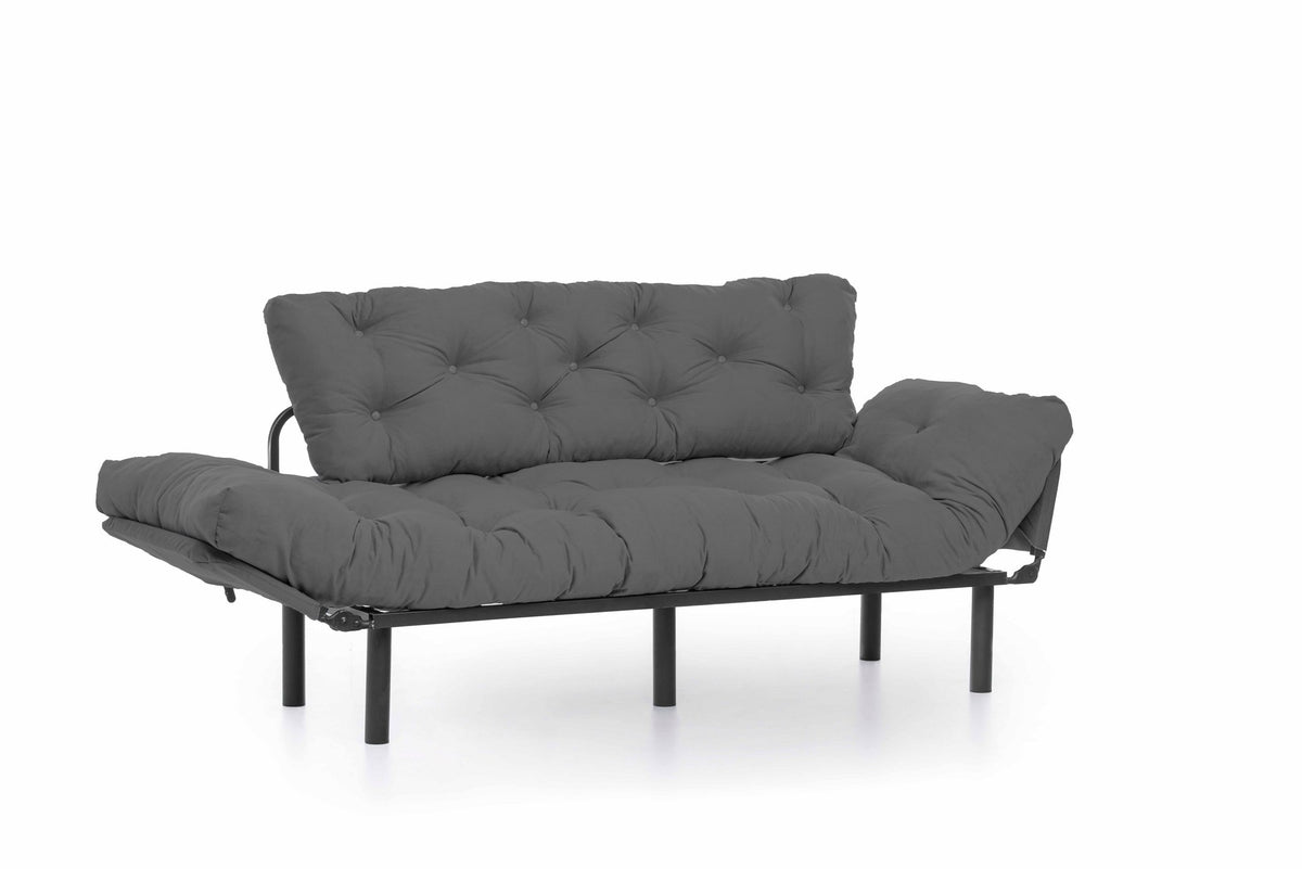 Nitta Triple Bettsofa - Grau in Grau präsentiert im Onlineshop von KAQTU Design AG. Bettsofa ist von Atelier Del Sofa