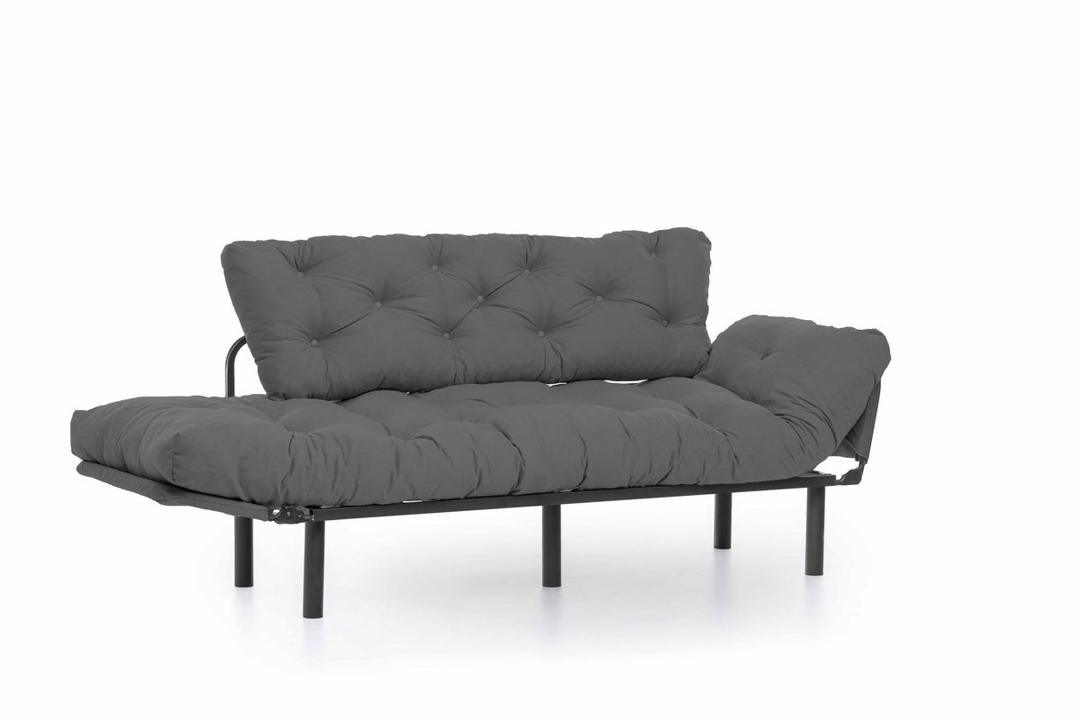 Nitta Triple Bettsofa - Grau in Grau präsentiert im Onlineshop von KAQTU Design AG. Bettsofa ist von Atelier Del Sofa