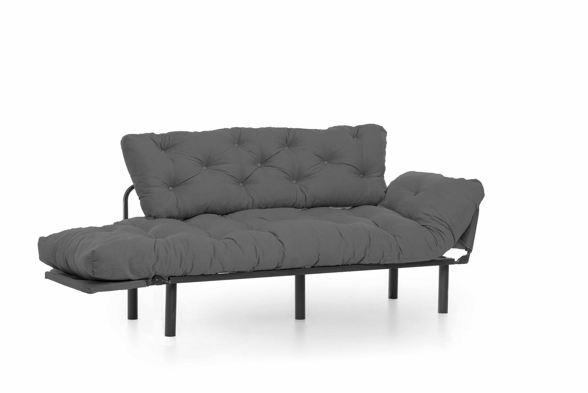 Nitta Triple Bettsofa - Grau in Grau präsentiert im Onlineshop von KAQTU Design AG. Bettsofa ist von Atelier Del Sofa