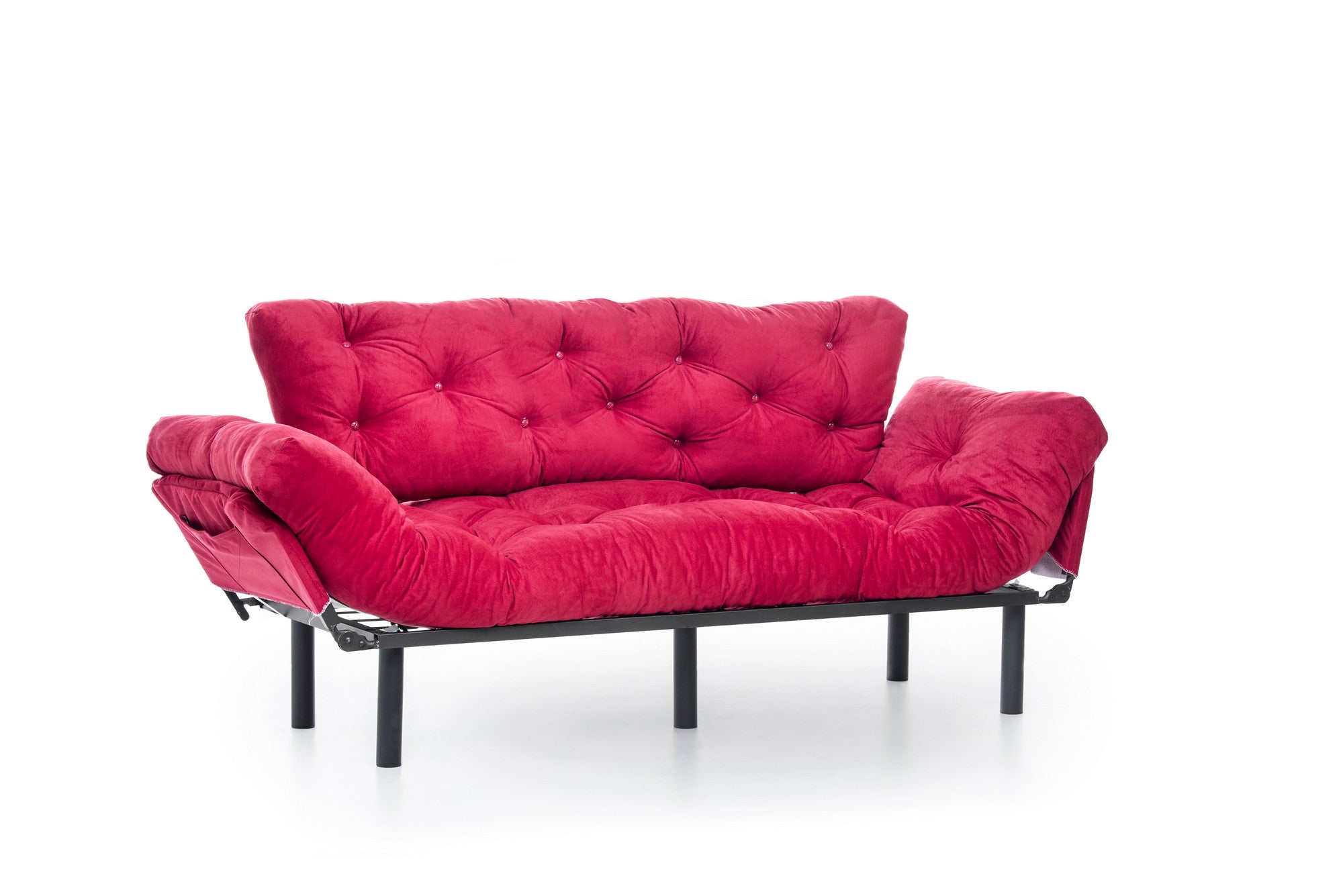 Erleben Sie das Nitta Triple Bettsofa in Maroon von Atelier Del Sofa – ein elegantes 3-Sitzer Sofa, das Komfort und modernes Design perfekt kombiniert.