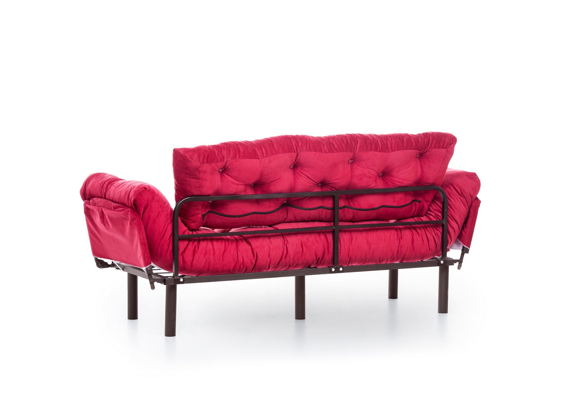 Erleben Sie das Nitta Triple Bettsofa in Maroon von Atelier Del Sofa – ein elegantes 3-Sitzer Sofa, das Komfort und modernes Design perfekt kombiniert.