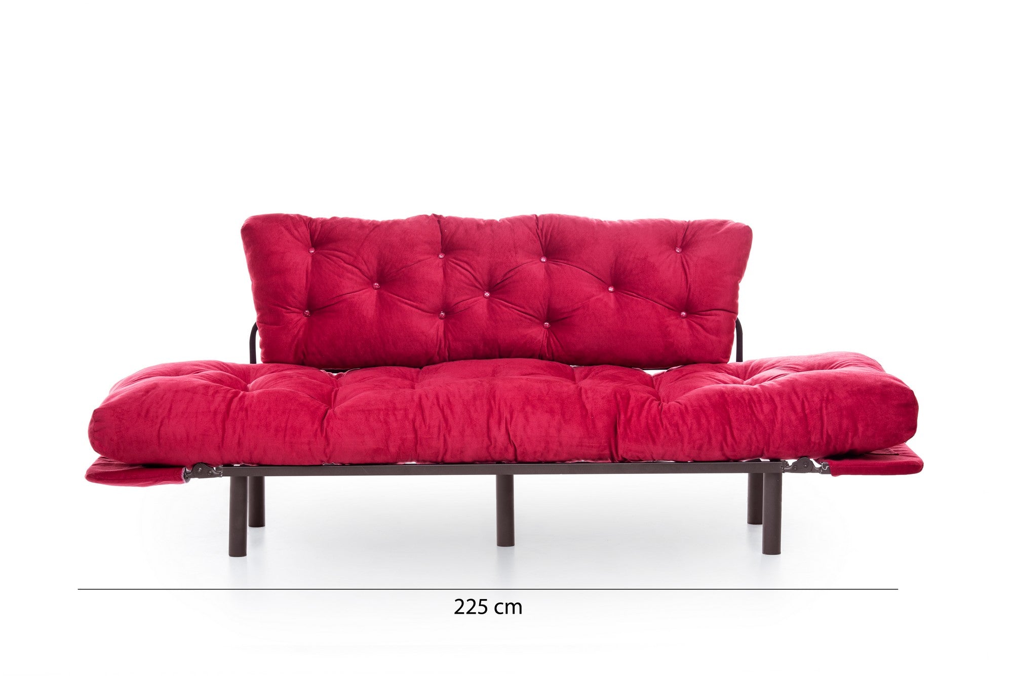 Entdecken Sie das Nitta Triple Bettsofa in Maroon von Atelier Del Sofa – ein stilvolles 3-Sitzer Sofa, das Funktionalität und zeitgenössische Eleganz vereint.