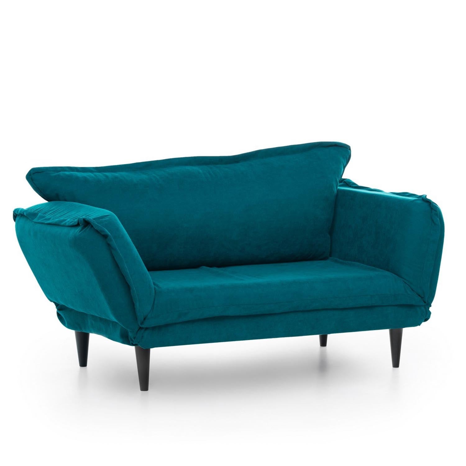 Vino Daybed - Petrol Green GR124\01 in Petrolgrün präsentiert im Onlineshop von KAQTU Design AG. Bettsofa ist von Atelier Del Sofa