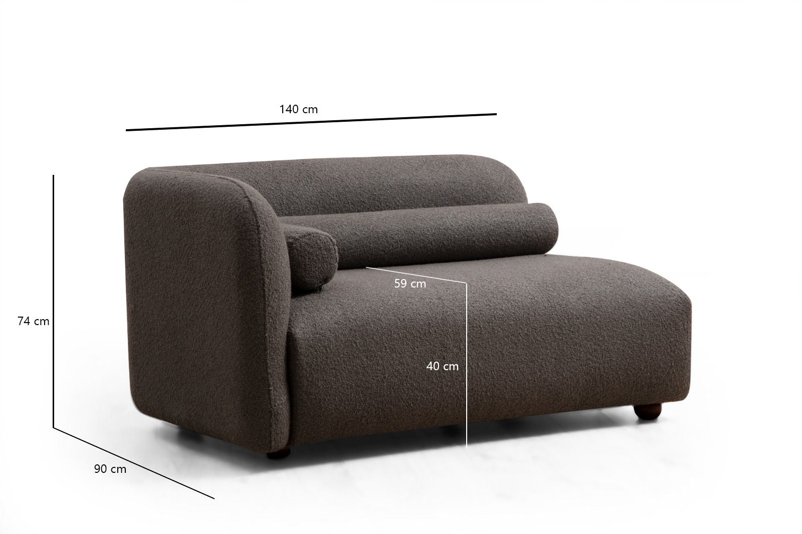 Genießen Sie das Victoria Grey Bouclette 3er Sofa – stilvolles Design und erstklassiger Komfort vereinen sich für Ihr perfektes Wohnambiente.