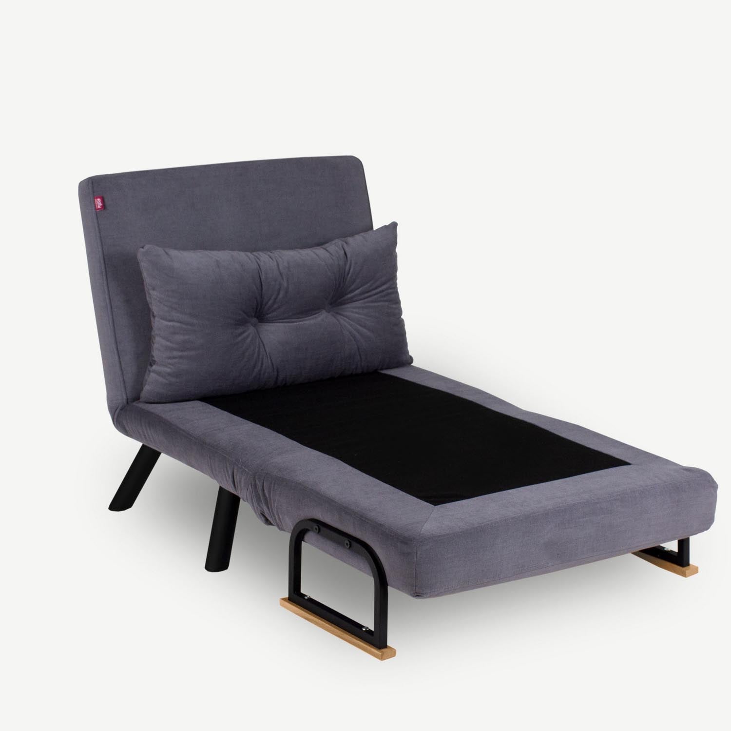 Sando Single Bettsofa - Grau in Grau präsentiert im Onlineshop von KAQTU Design AG. Bettsessel ist von Atelier Del Sofa
